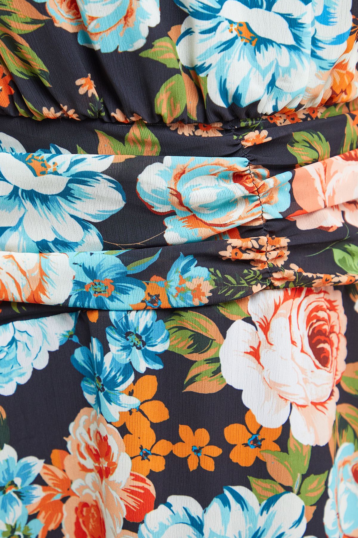 Oasis Volume Shoulder Western Mini Dress Floral image 5