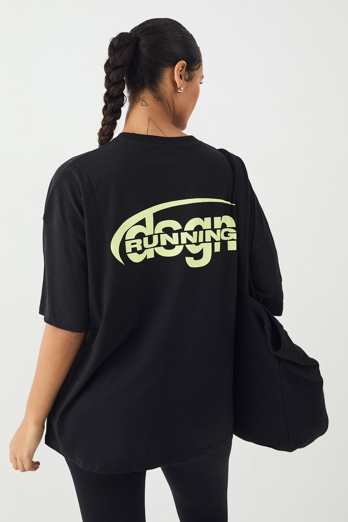 DSGN Studio DSGN Studio Run Club Oversized Printed T-Shirt Black image 4