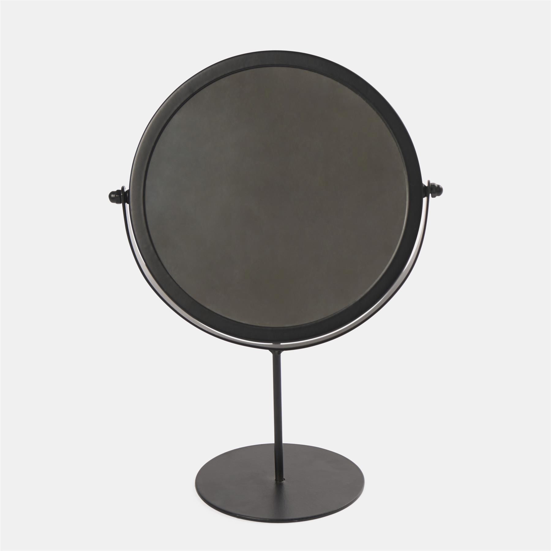 OHS Round Bathroom Mirror Accessories Free Standing Vanity Stainless Steel Silver image 3