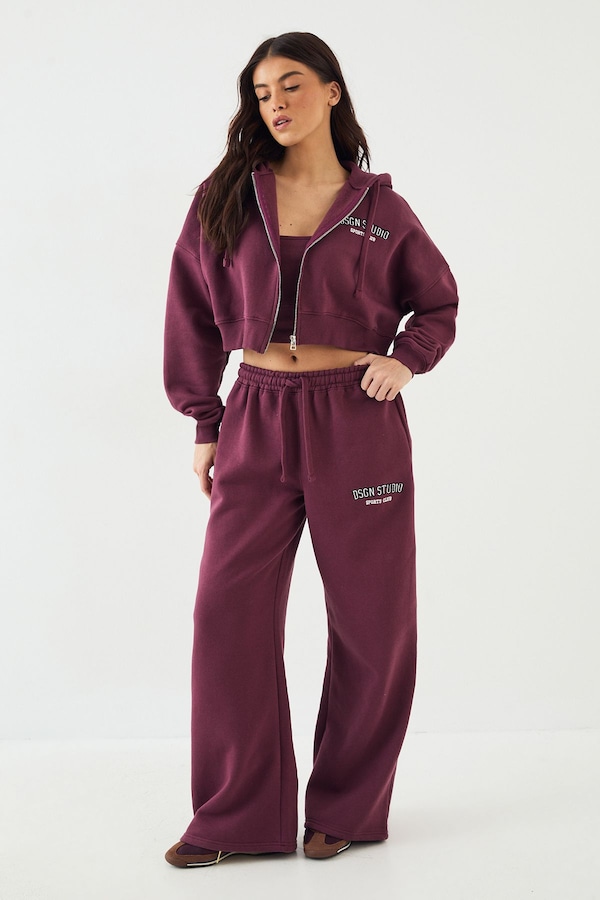 DSGN Studio DSGN Studio Applique 3 Piece Tracksuit Plum