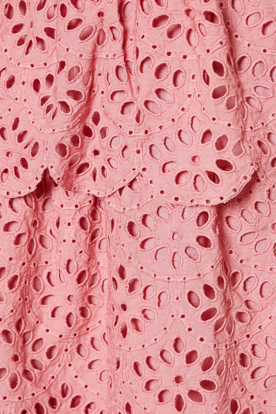 Oasis Scallop Trim Broderie Midi Dress Dusty Rose image 5