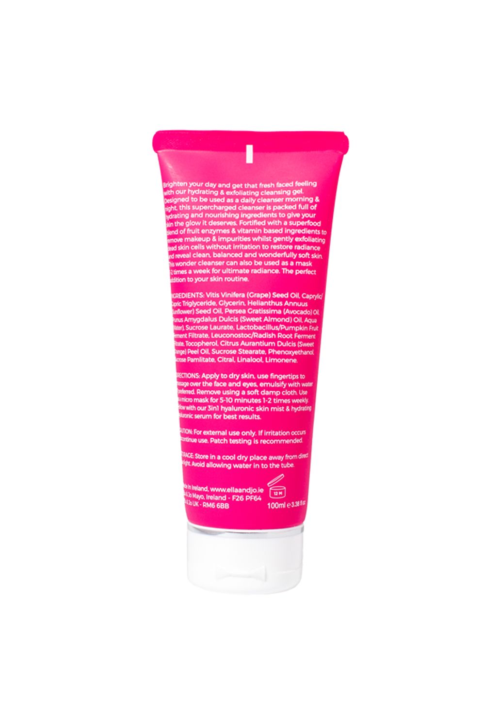 Ella & Jo Cosmetics Brighten & Glow  Exfoliating Cleanser 100ml Multi image 2