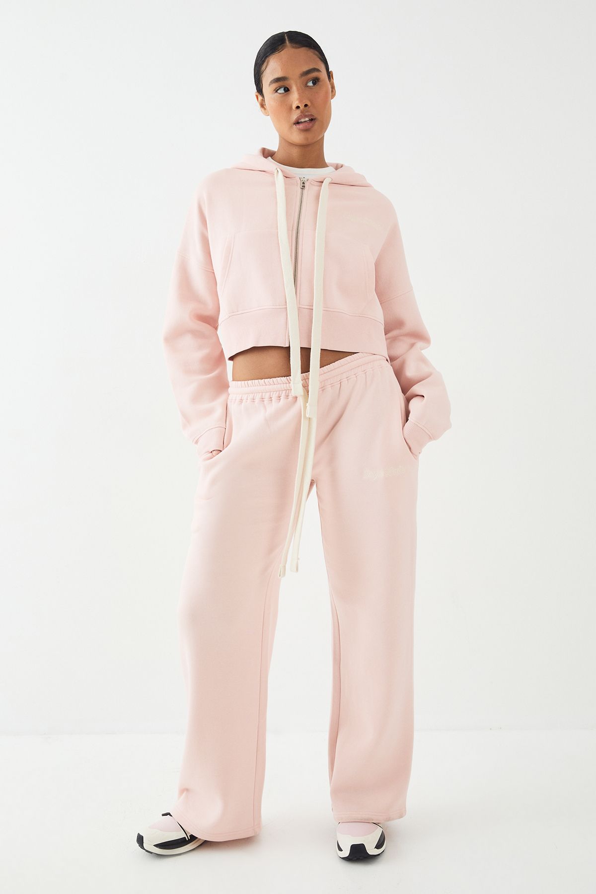 DSGN Studio DSGN Studio Contrast Drawcord Straight Leg Jogger Light Pink image 3