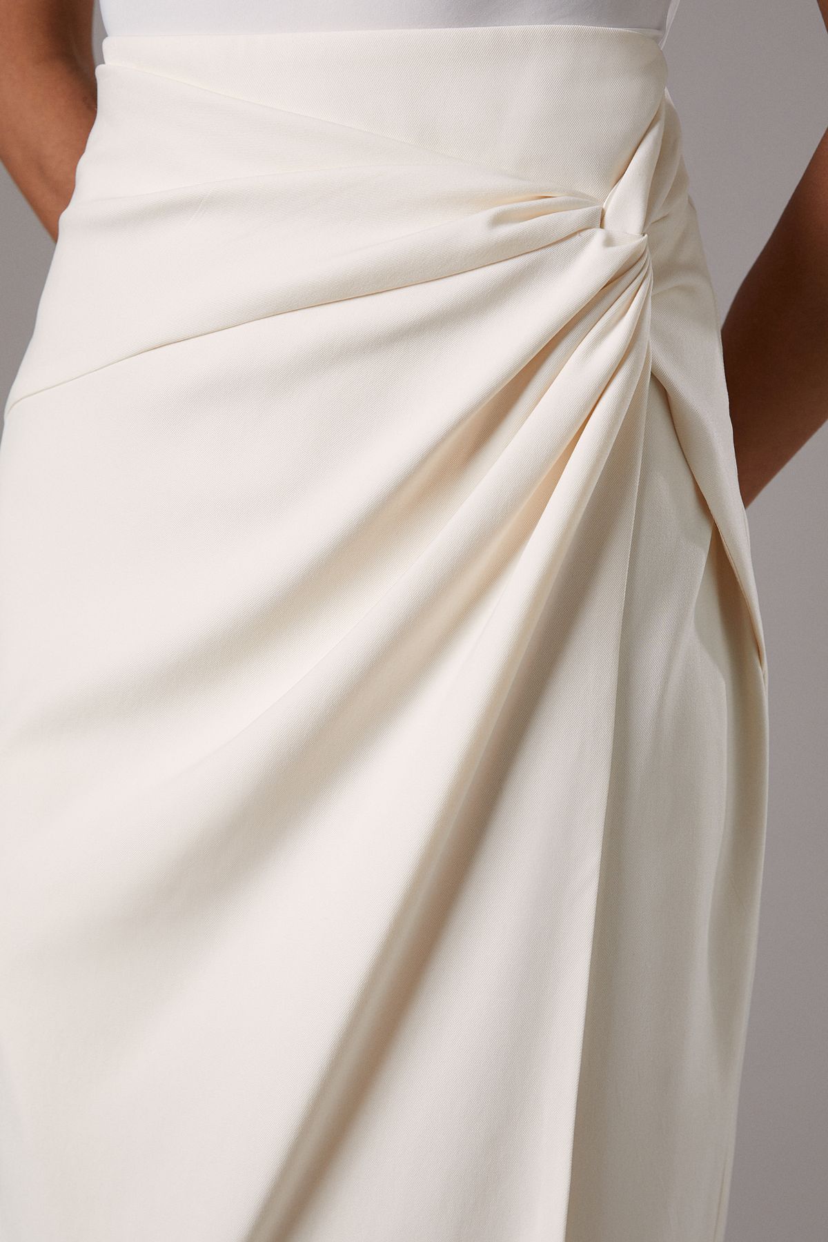 Coast Knot Front Wrap Skirt Ivory image 5