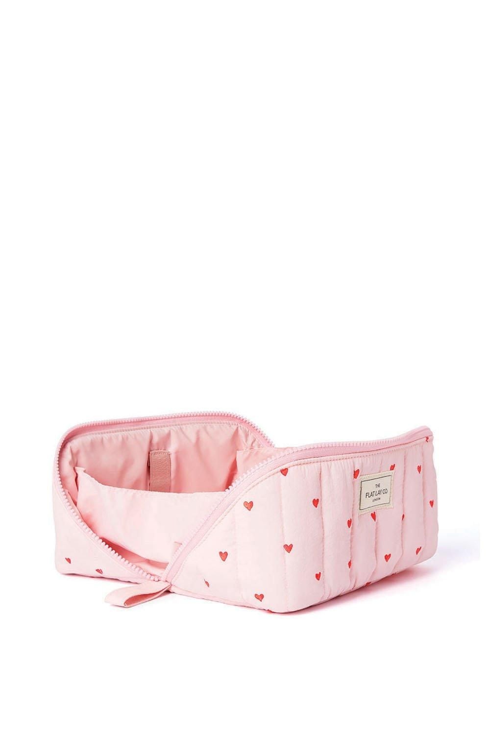 The Flat Lay Co Marshmallow Open Flat Box Bag in Sweet Pink Hearts Multi image 2