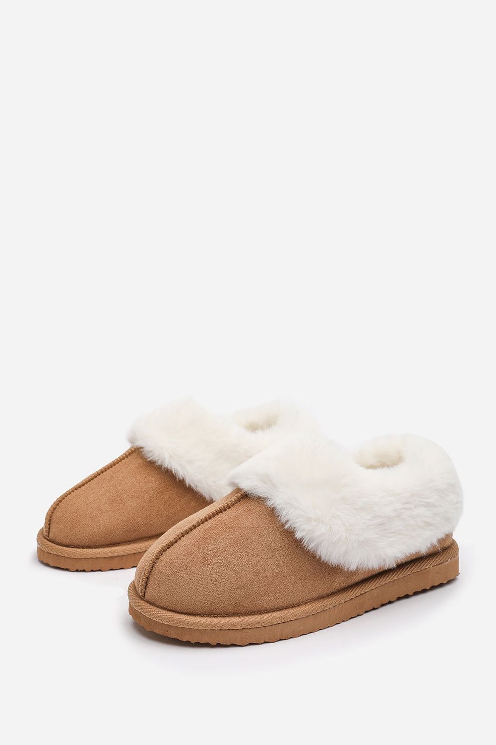 Where's That From 'Inaya' Mule Slippers with Faux Fur Collar Trim image 4