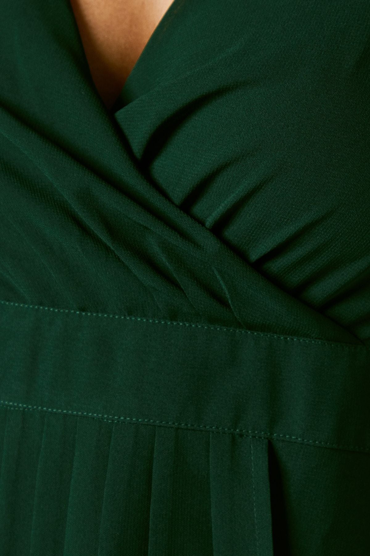 Oasis Tie Shoulder Waterfall Wrap Chiffon Bridesmaid Maxi Dress Emerald image 5