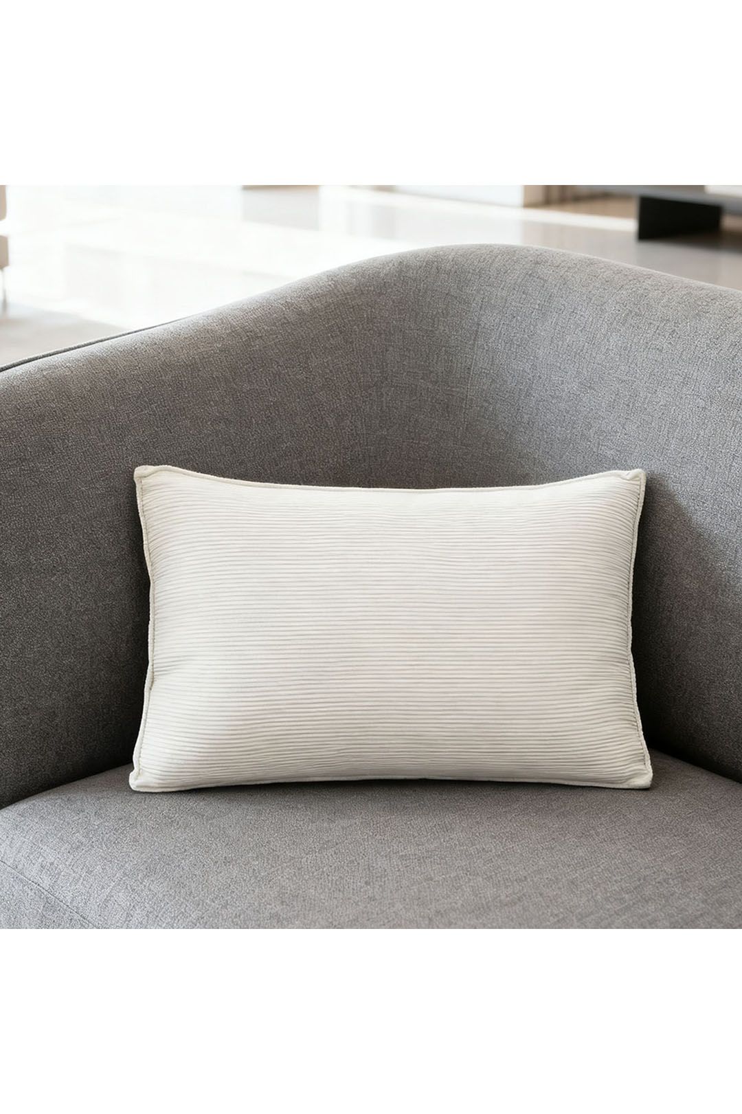 Living and Home Soft Corduroy Bedside Headboard Pillow Reading image 3