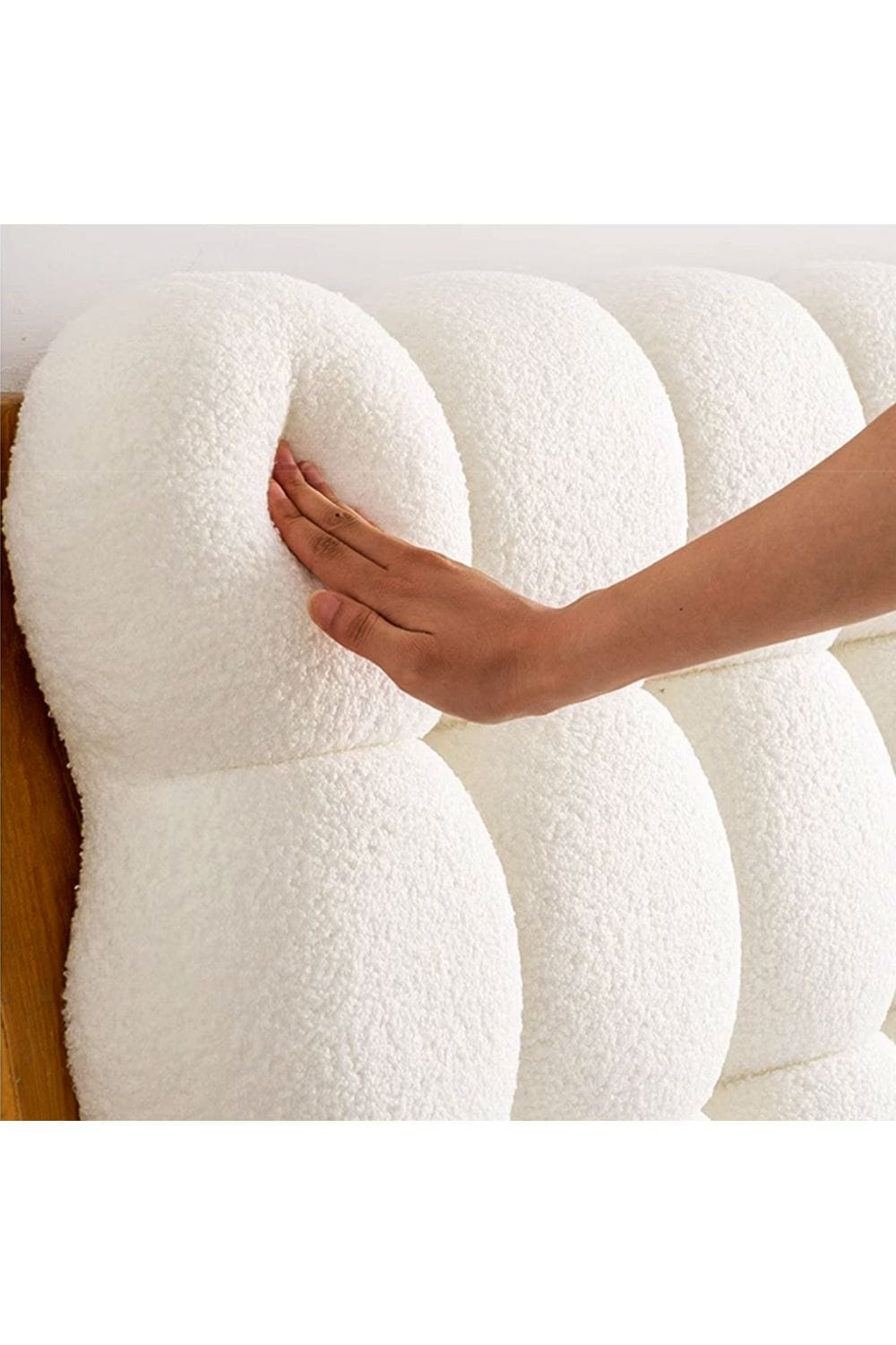 Living and Home Textured Bubble Design Plush Headboard Bolster Pillow image 7