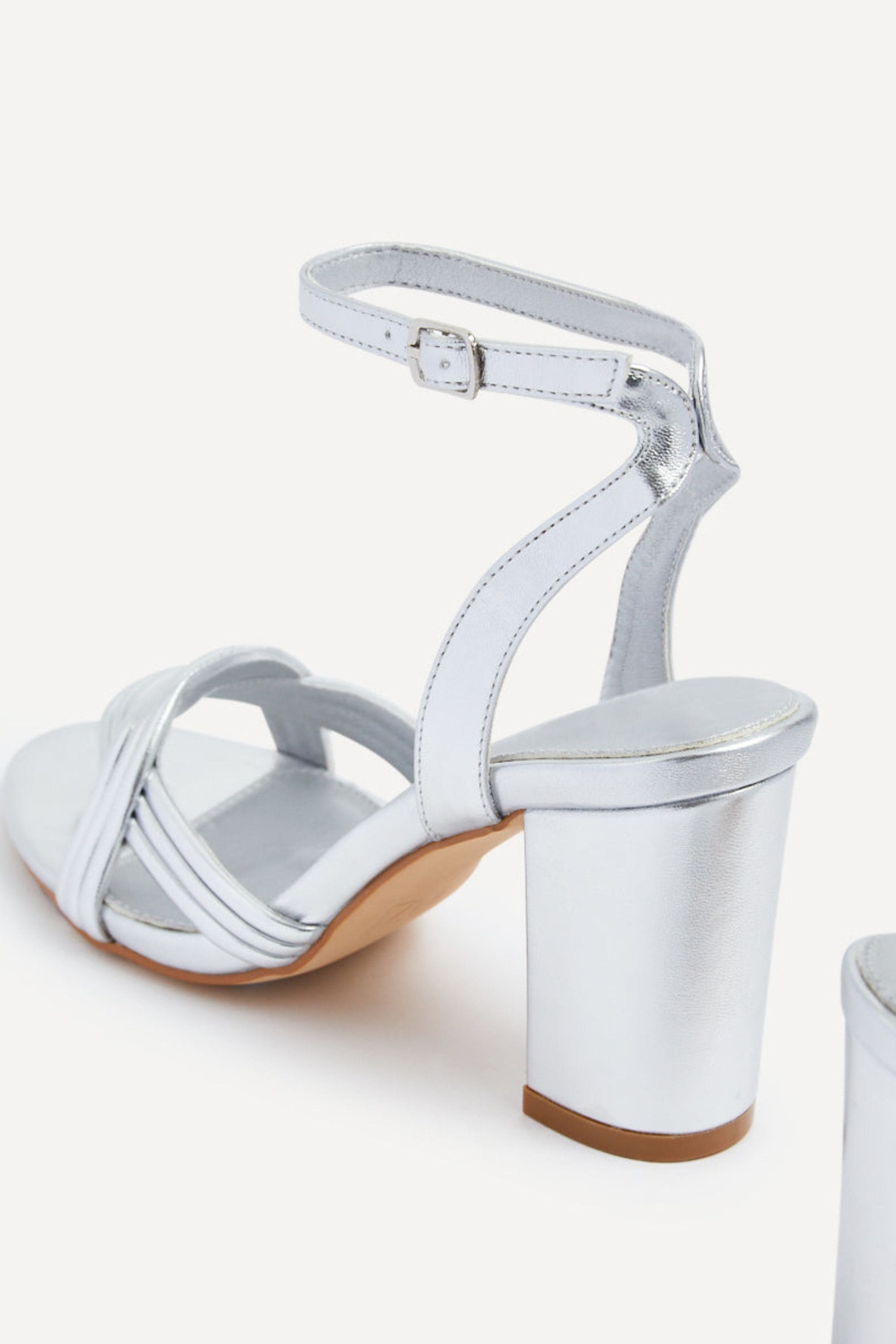 Linzi Regina Silver Faux Leather Intertwined Heels image 4