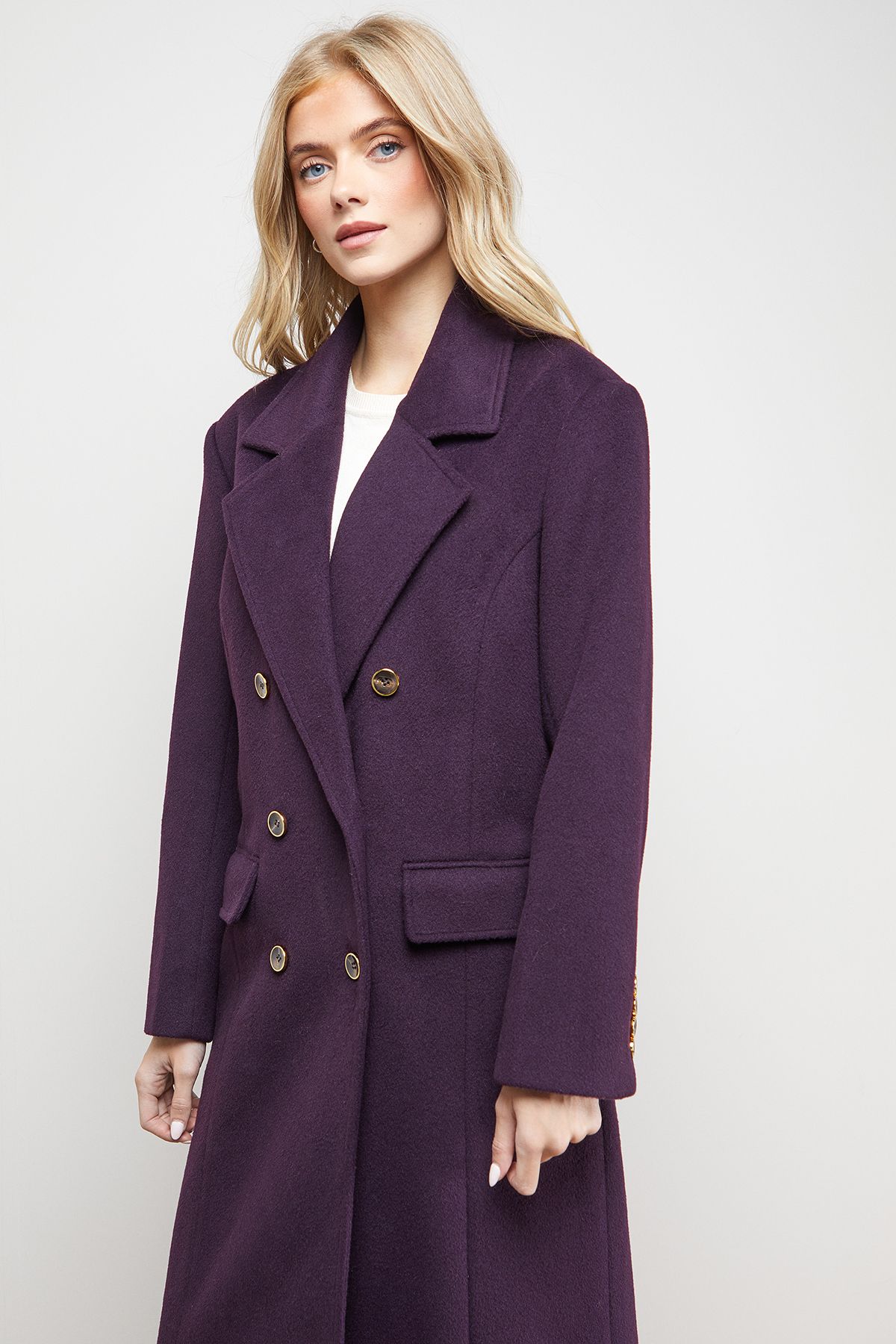 Oasis Maxi Tailored Coat Cherry image 2