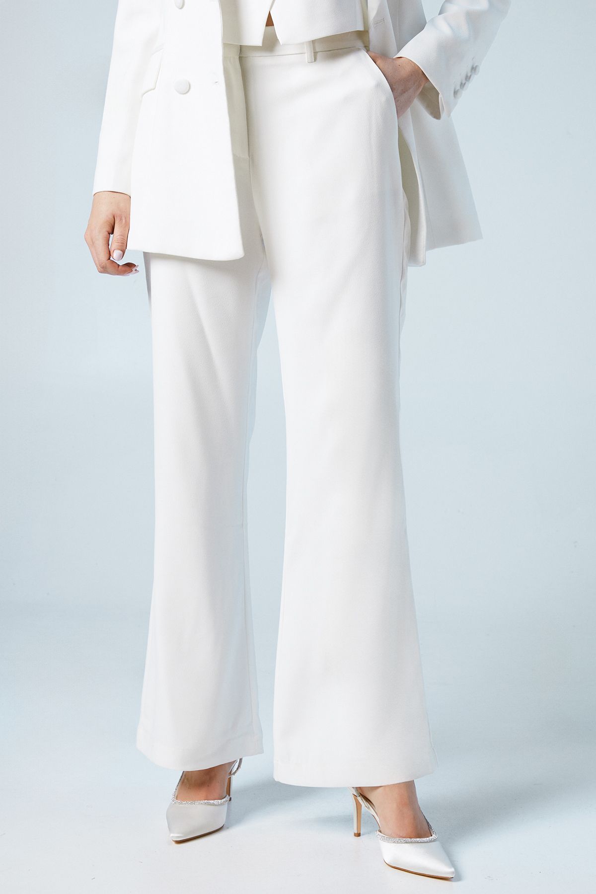 Coast Premium Flare Bridal Trousers Ivory image 5