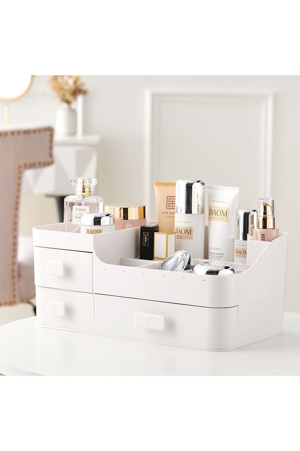 Living and Home Desktop Cosmetic Organizer Storage Box image 1