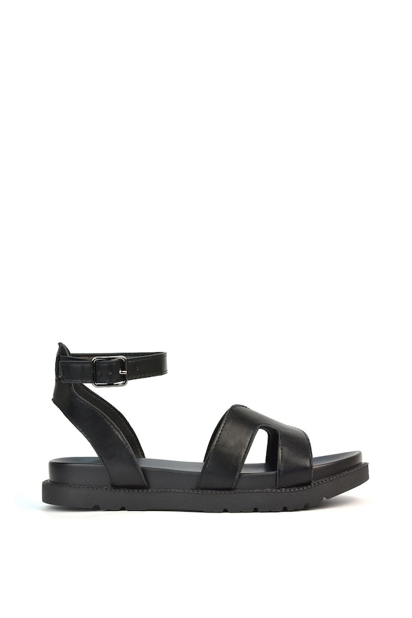 XY London 'Angie' Flat Strappy Flexible Flatform Open Toe Sandals