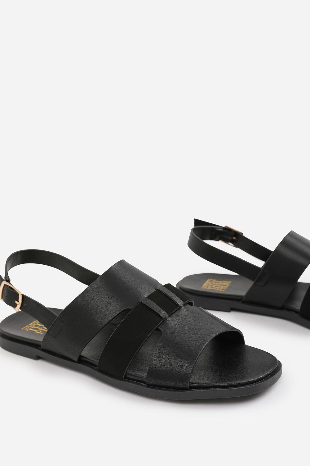 Where's That From 'Violet' Wide Fit Flat Sandals With Multi Strap Detail And Buckle Closure image 4