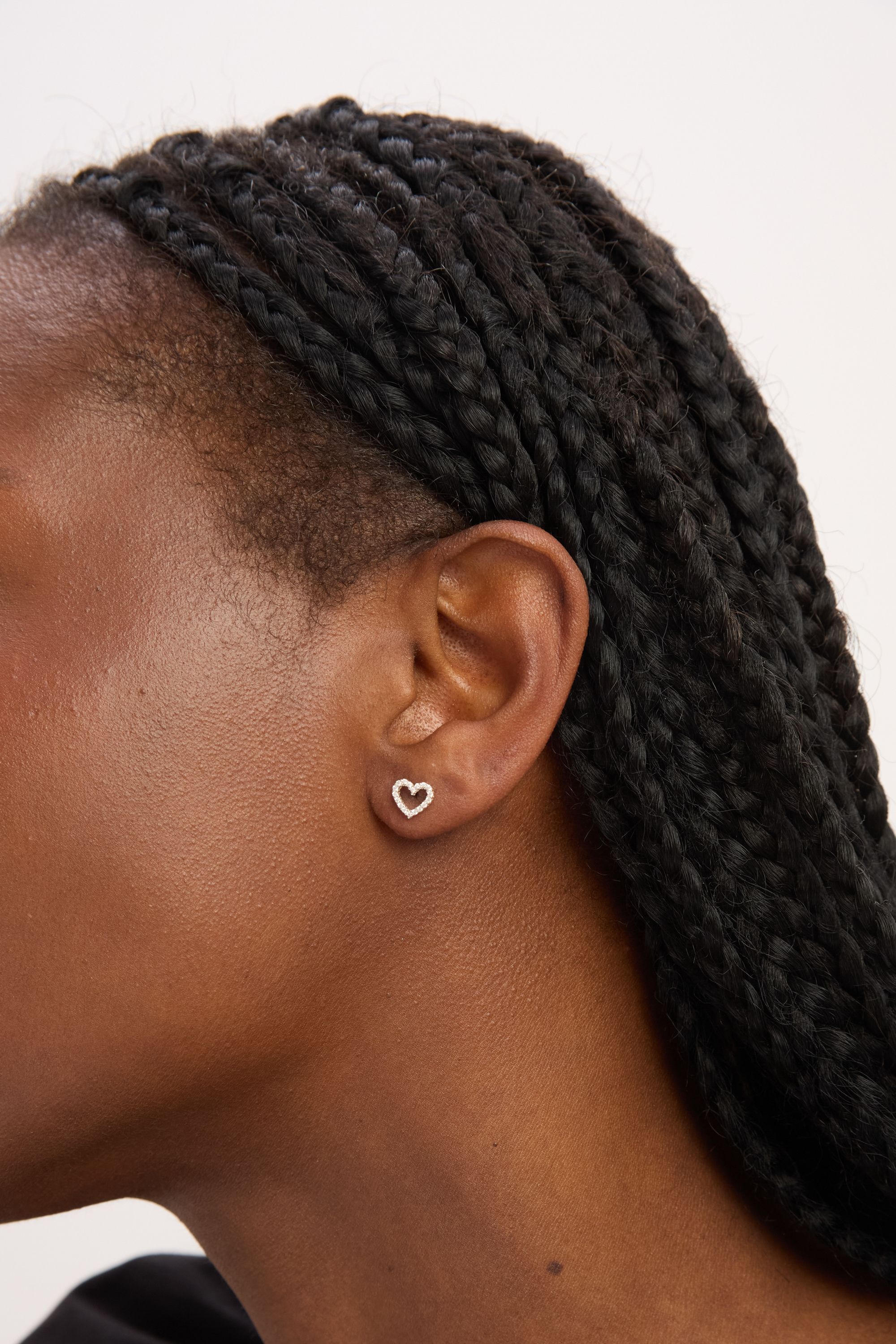 Simply Silver Sterling Silver 925 Cubic Zirconia Open Heart Earrings - Gift Sleeve image 4