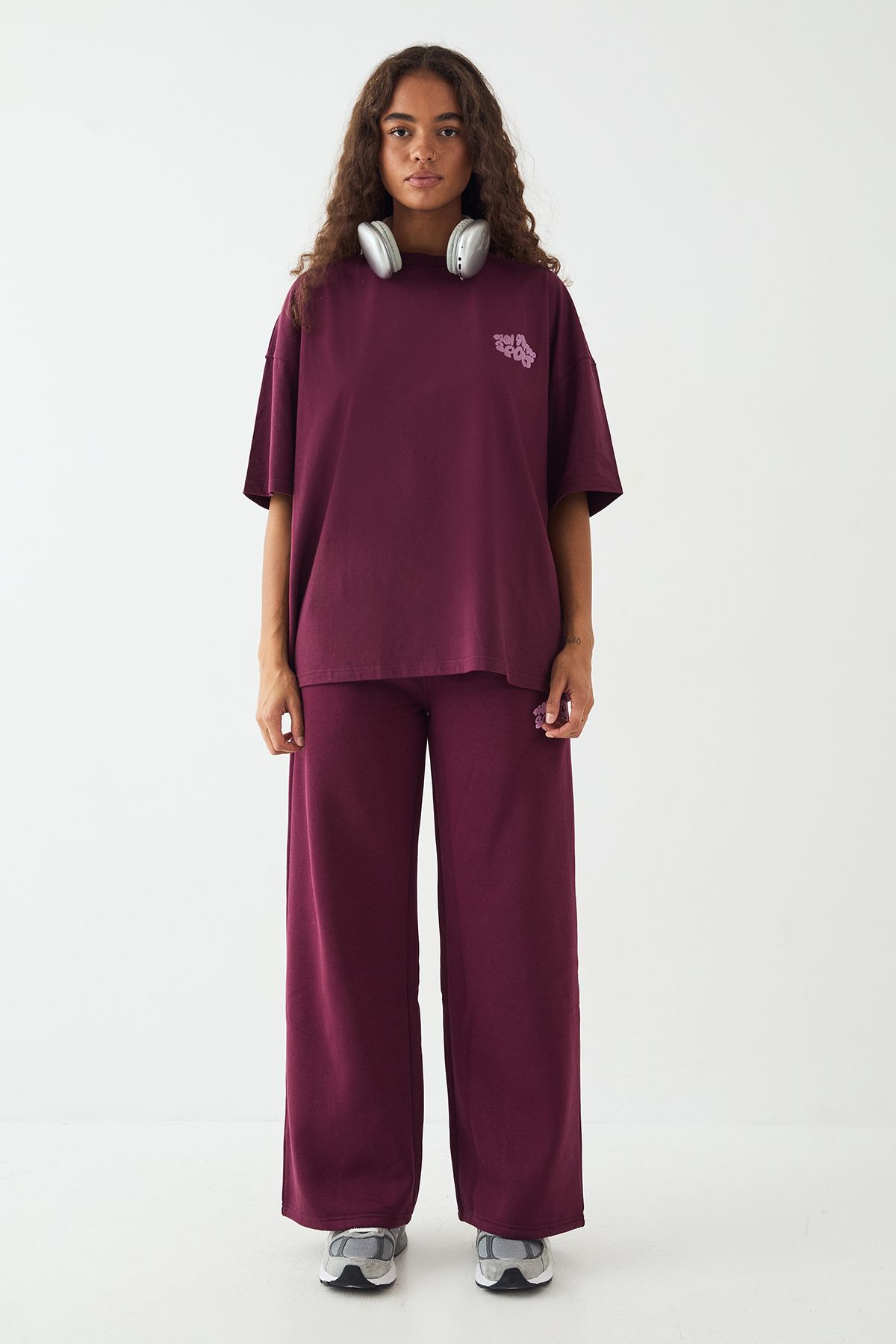 DSGN Studio DSGN Studio Sport Bubble Oversized T-Shirt Plum image 5