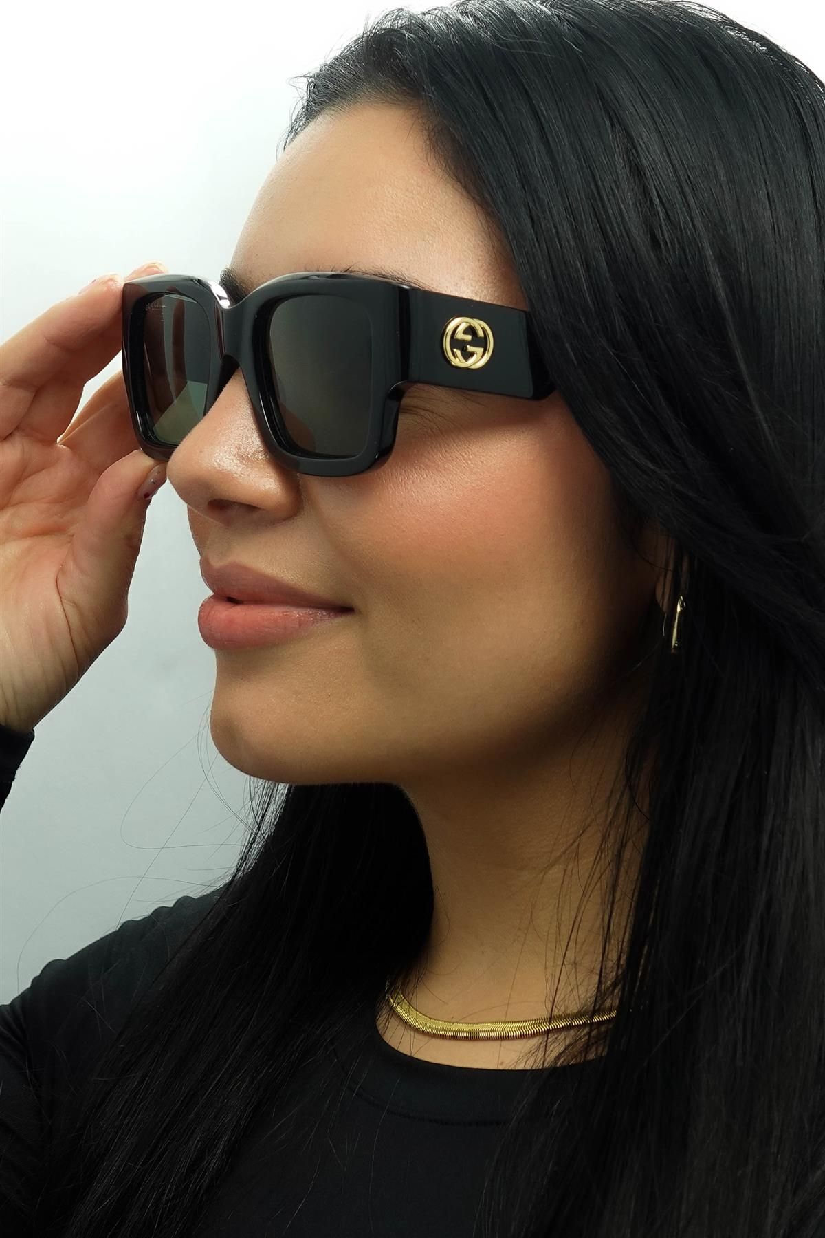 Gucci Square Black with Havana Grey GG1663S image 5