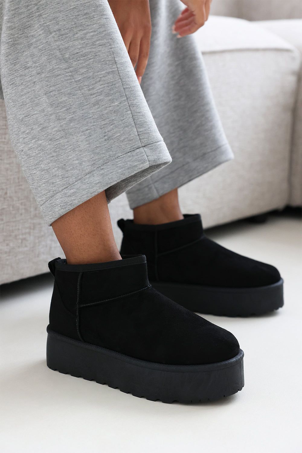 Where's That From 'Janessa' Mini Faux-Suede Fur Lined Platform Ankle Boot image 3