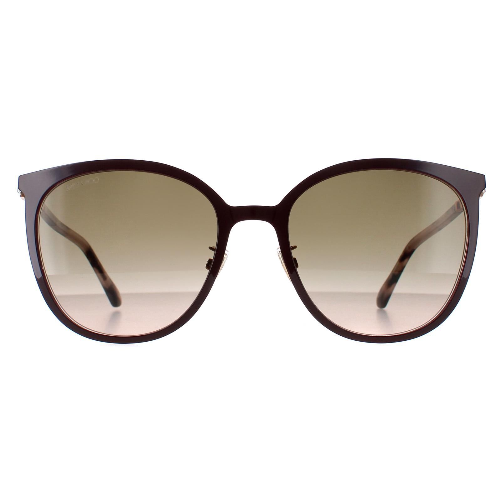 Jimmy Choo Cat Eye Gold Copper Brown Gradient ORIA/G/SK