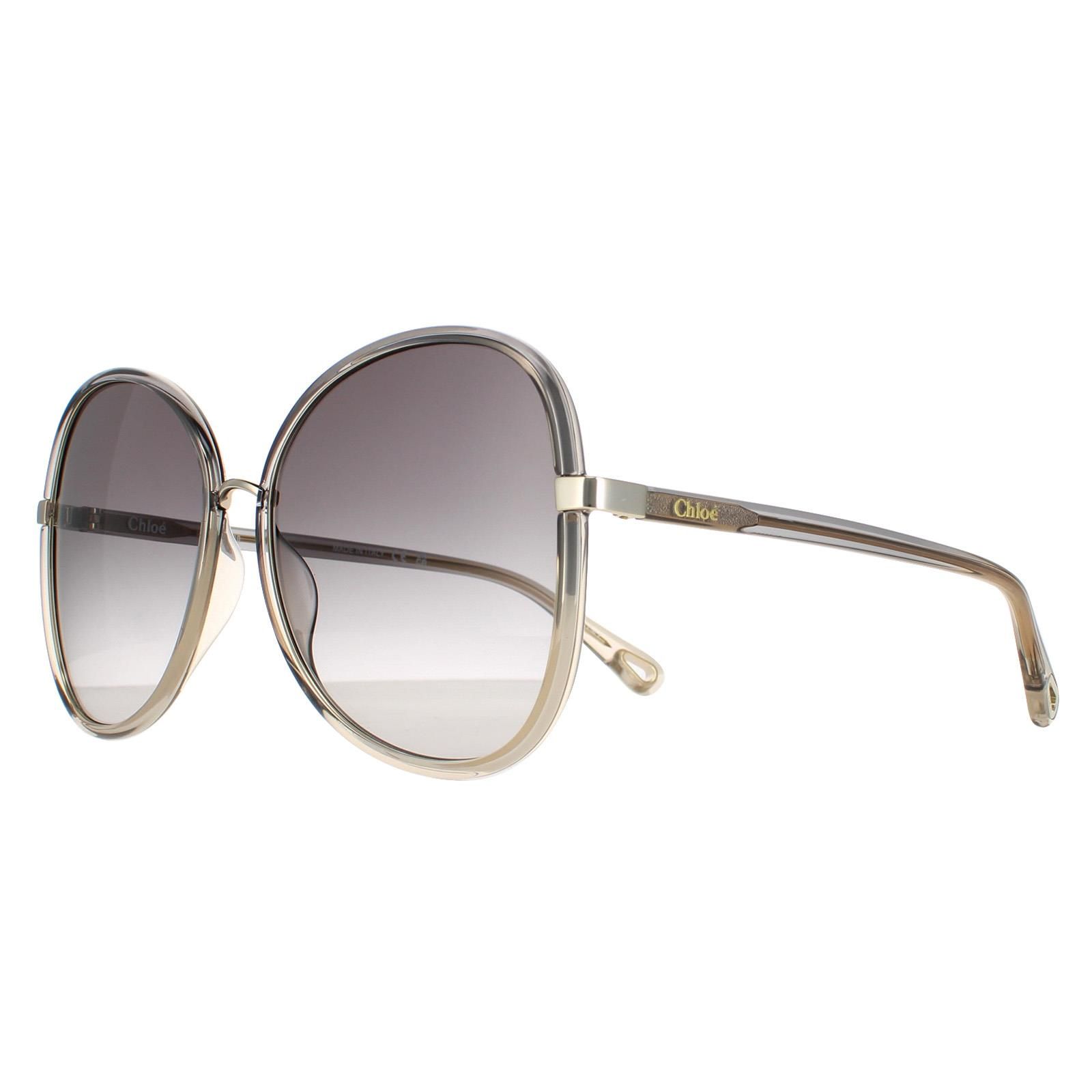 Chloe Fashion Grey to Brown Crystal Fade and Gold Grey Gradient CH0030S Franky image 2