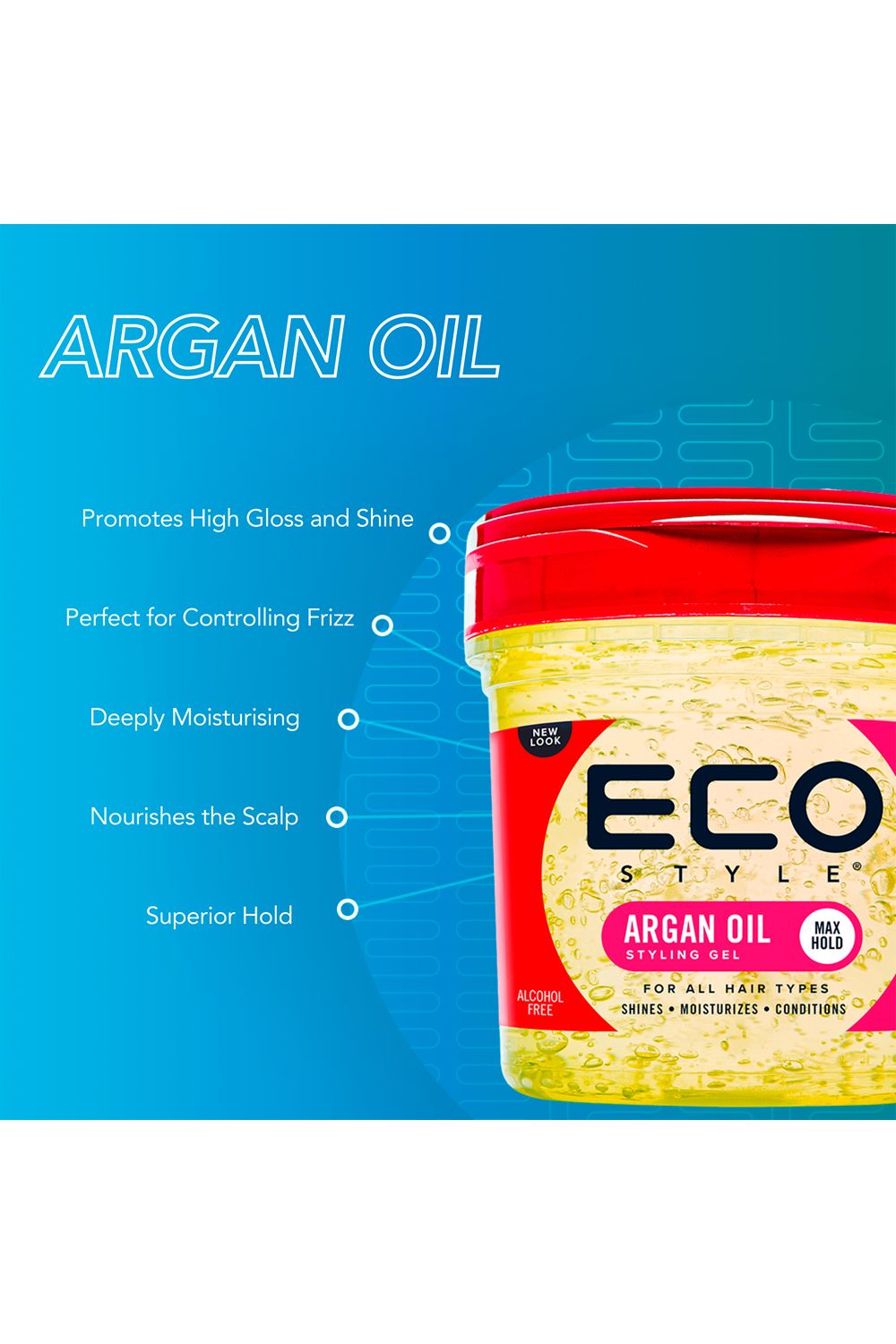 Eco Style Argan Oil Gel 236ml Multi image 5