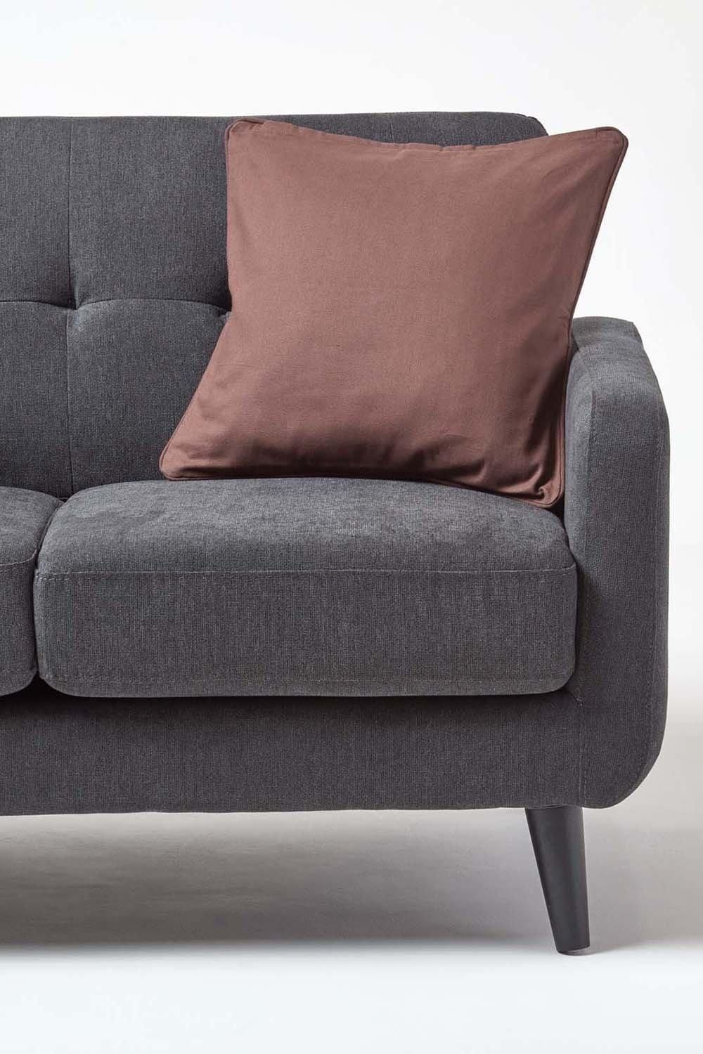 Homescapes Cotton Plain Cushion Cover image 4