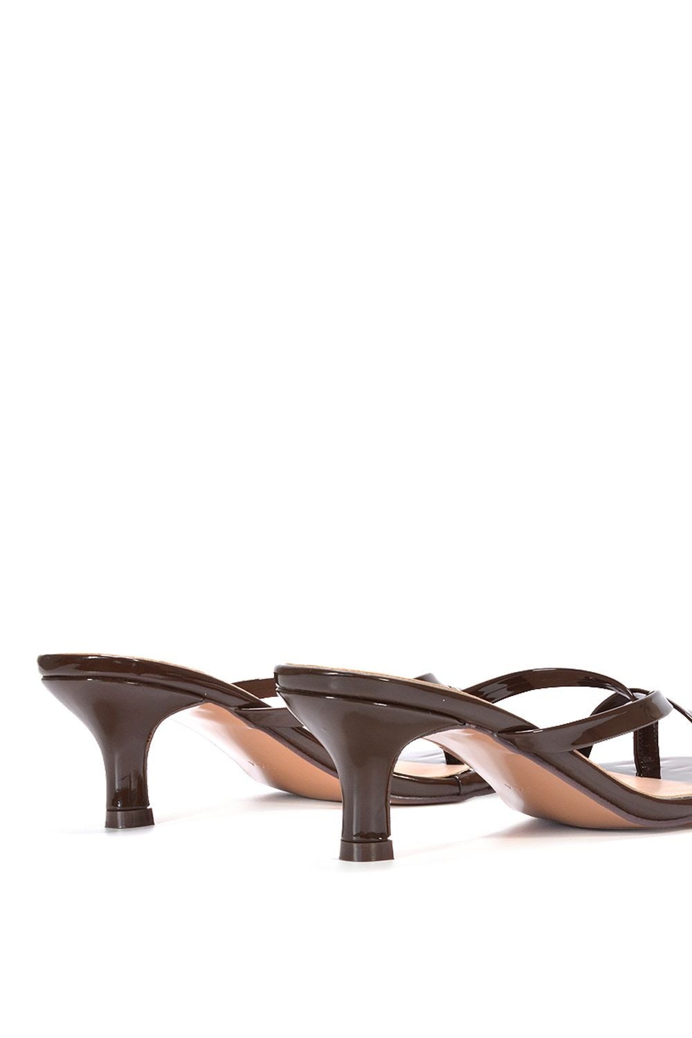 XY London 'Tiana' Slip On Mid Kitten Heel Mules Square Toe Sandals image 6