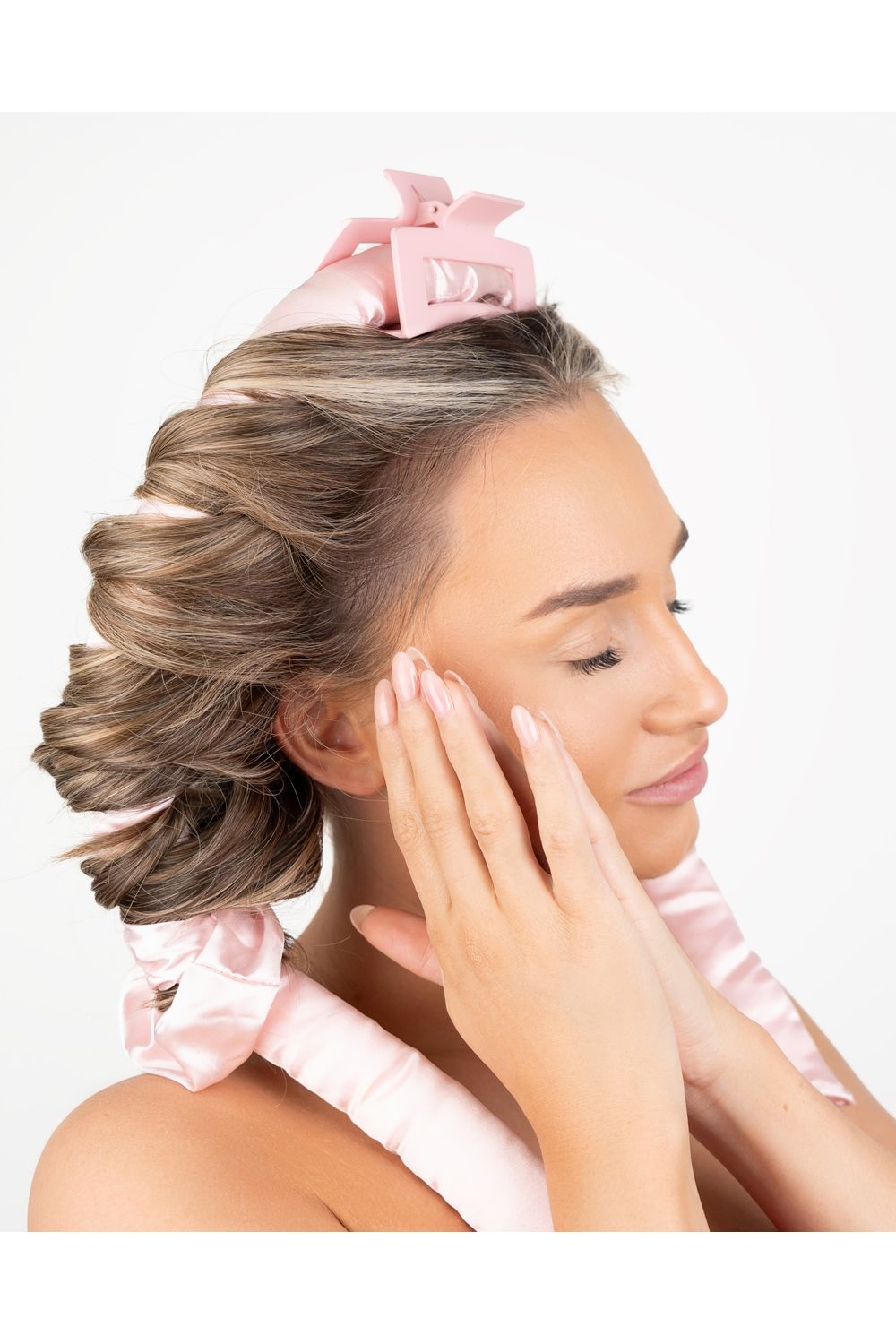 Brushworks Heatless Curler Pink image 4