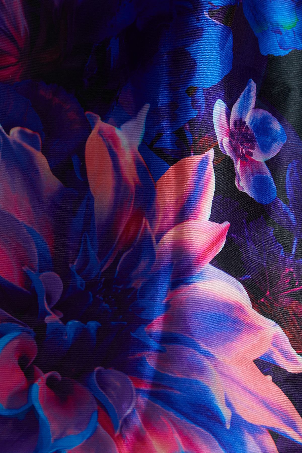 Coast Plunge Neck Twill Dress With Placement Print Green image 5