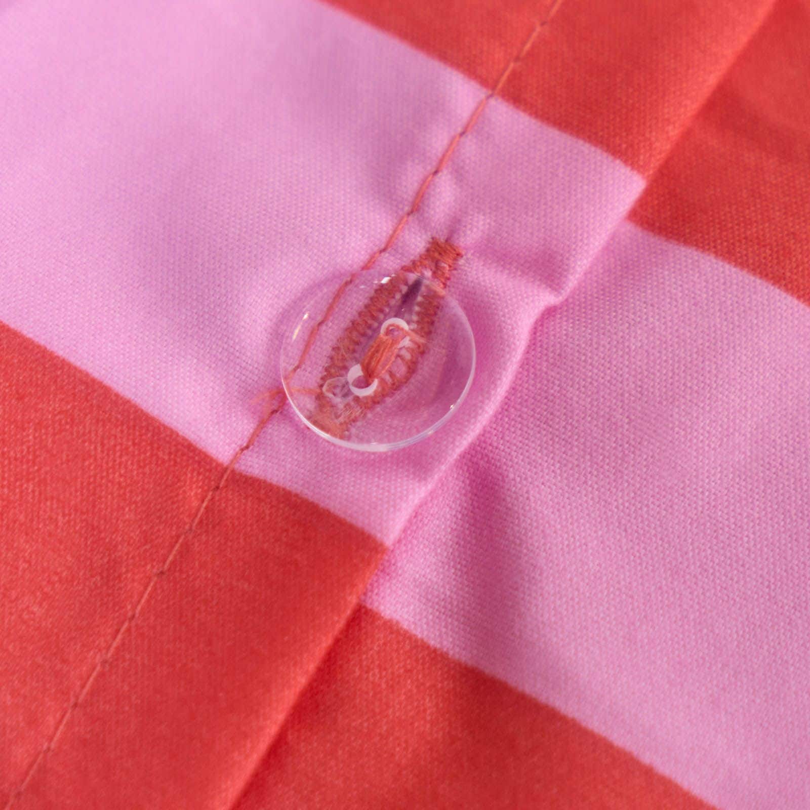 OHS Frill Duvet Cover Bedding Set Pillowcase Stripe Quilt Luxury image 4