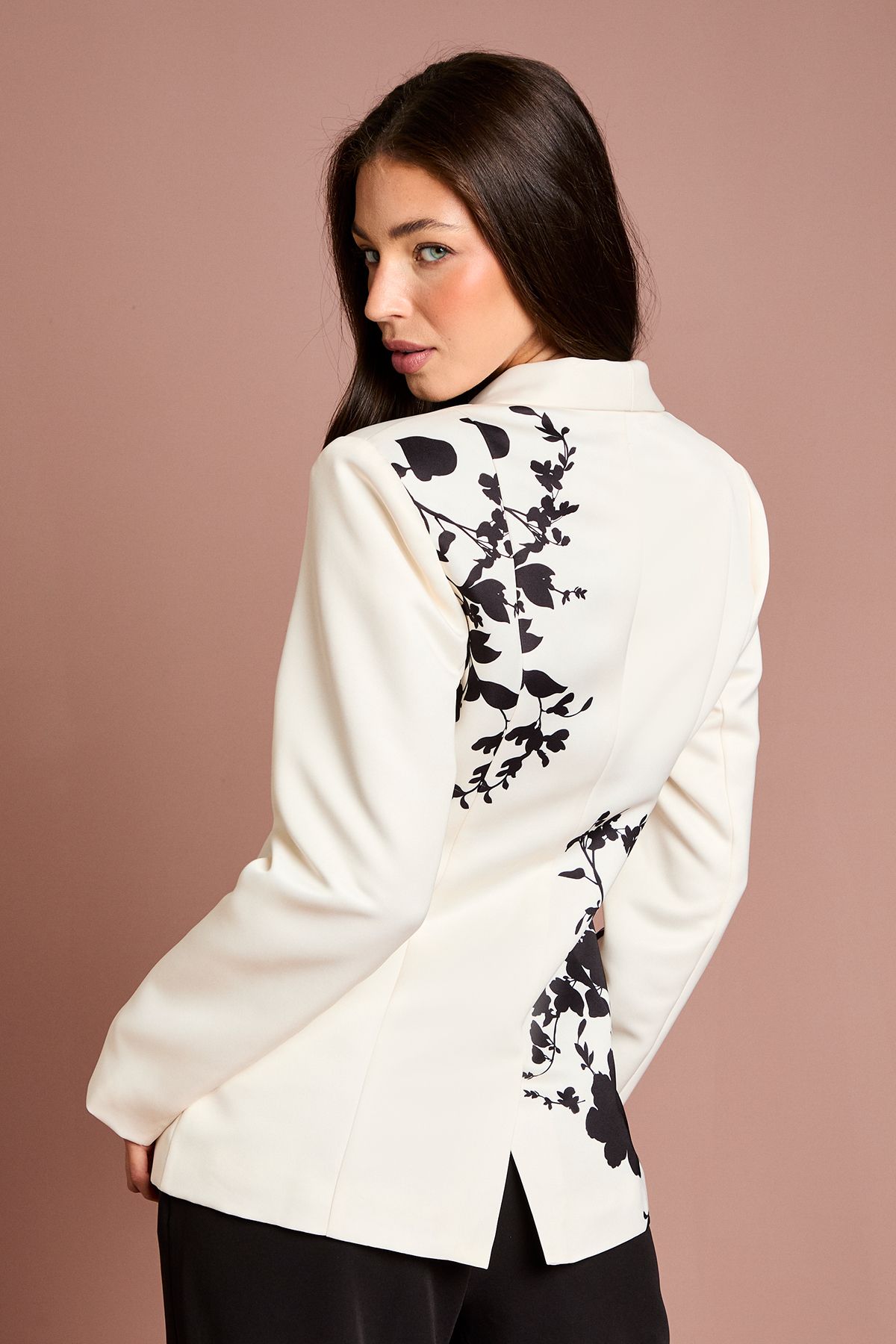 Coast Placement Print Floral Blazer Mono image 3