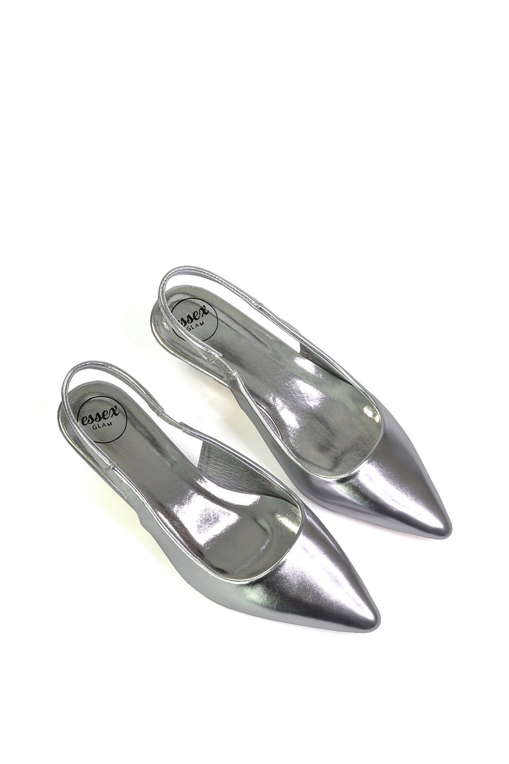 XY London 'Avalone' Pointed Toe Sling Back Kitten Heel Sandals image 4