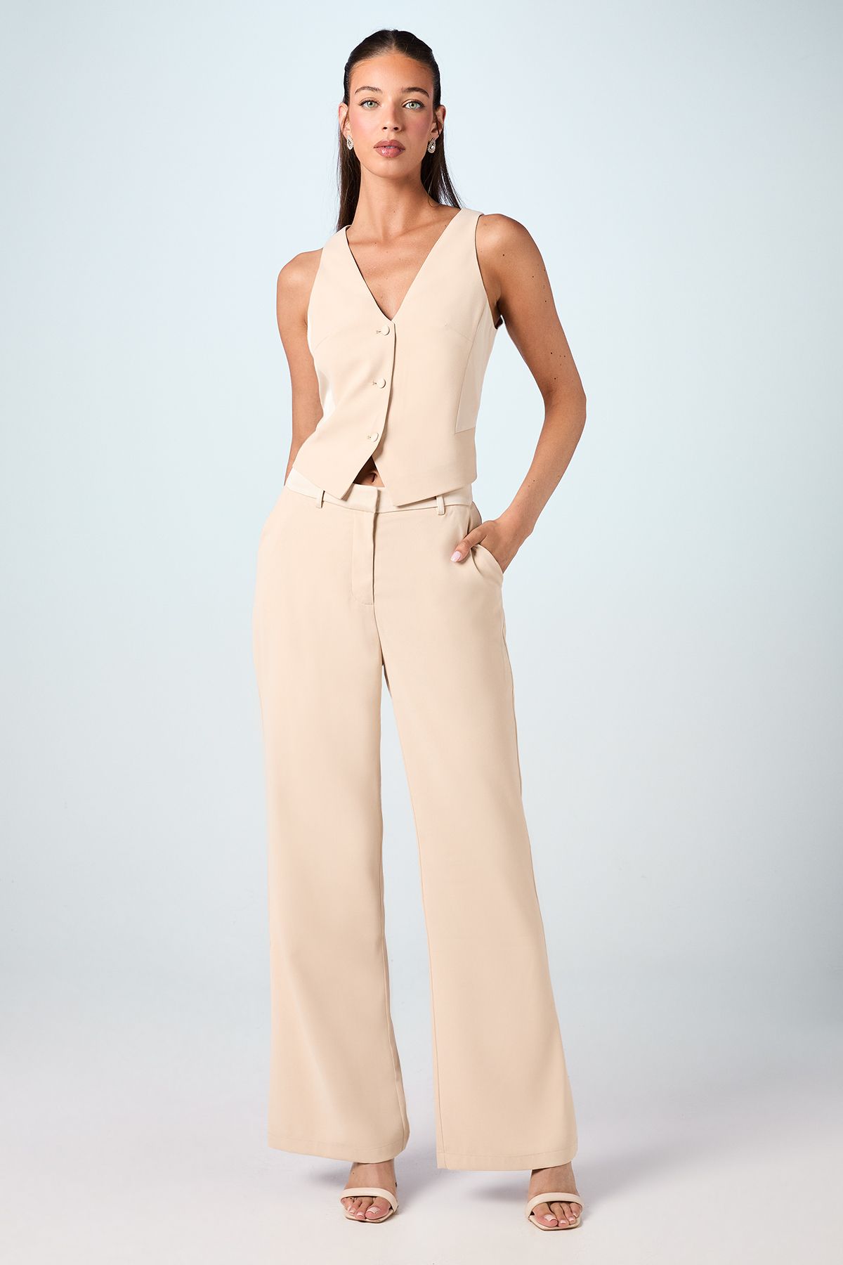 Coast Premium Flare Bridal Trousers Champagne