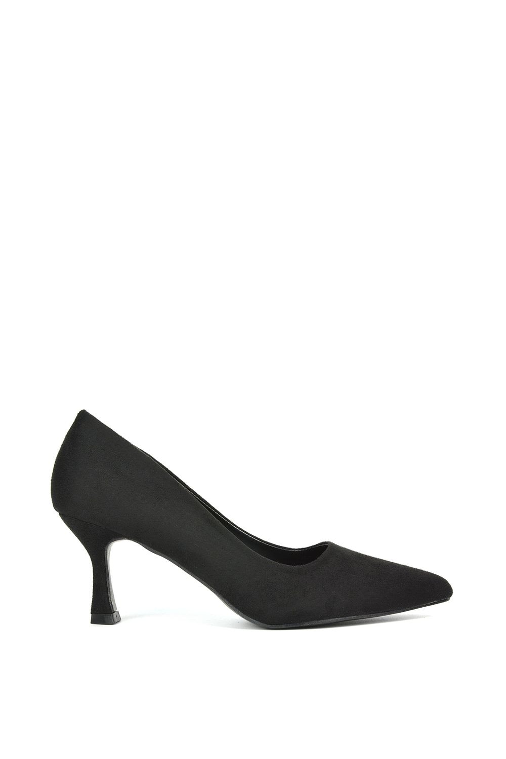 XY London 'Lisa' Slip On Pointed Toe Court Shoe Pumps With Stiletto Mid Heel image 1
