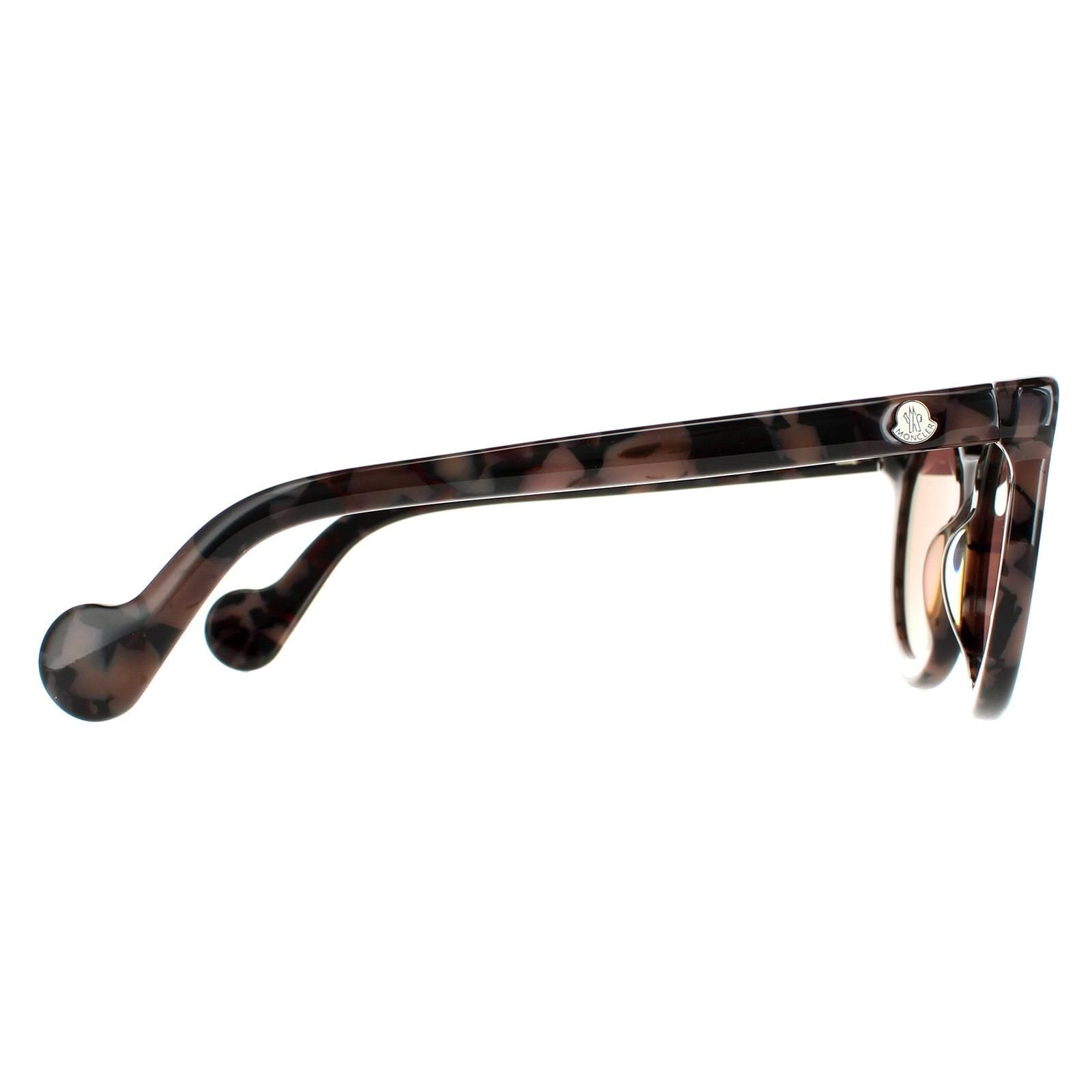 Moncler Round Coloured Havana Bordeaux Mirror  ML0015 image 4