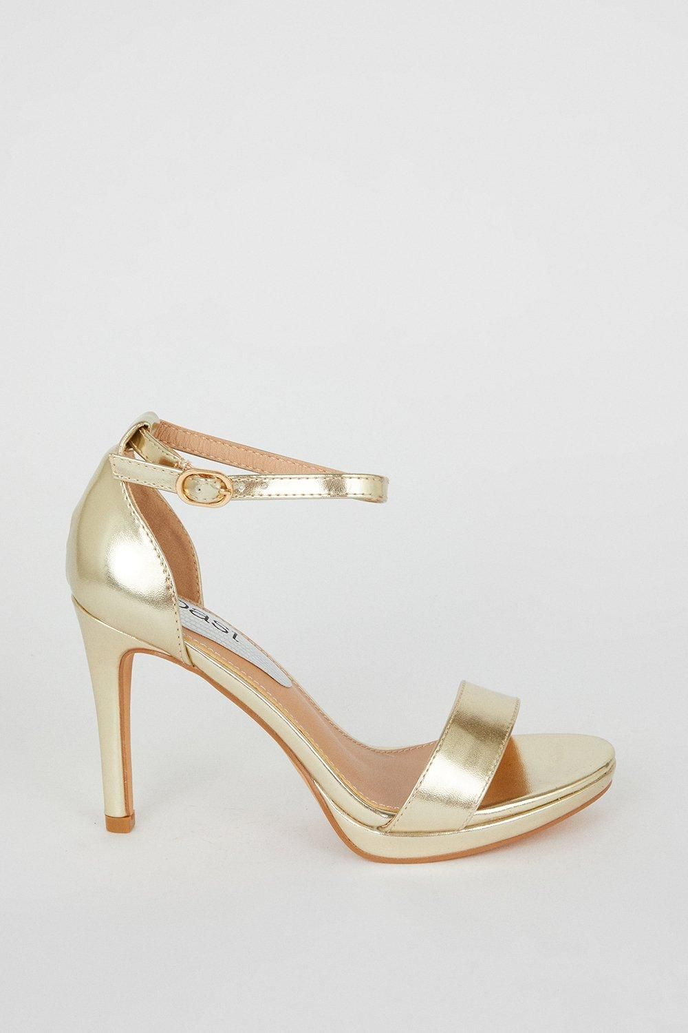 Coast Talia Platform High Heeled Sandals Gold image 2
