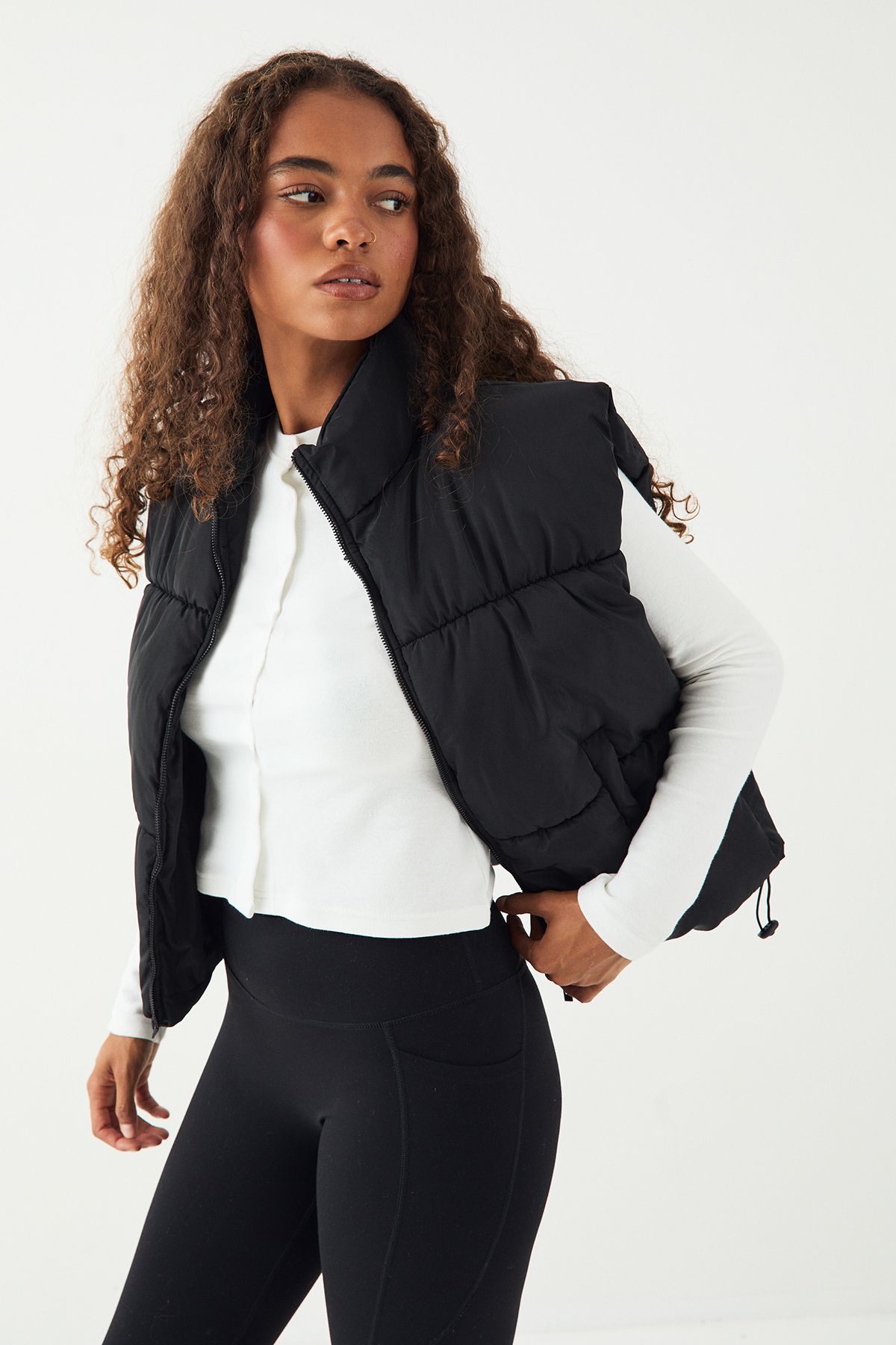 DSGN Studio DSGN Studio Sport Zip Through Puffer Gilet Black image 1