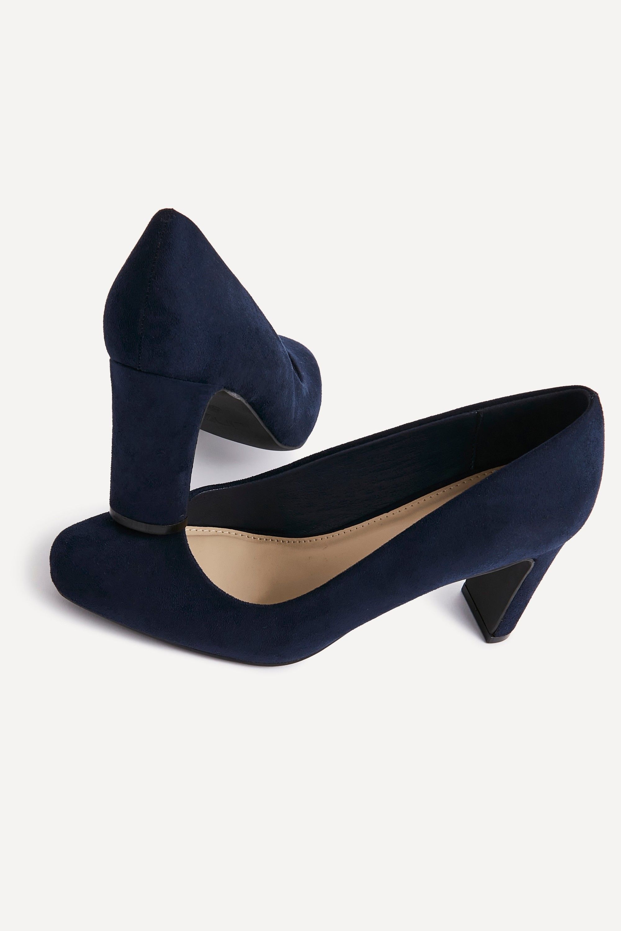 Linzi Agenda Navy Faux Suede Modern Style Court Heel image 5