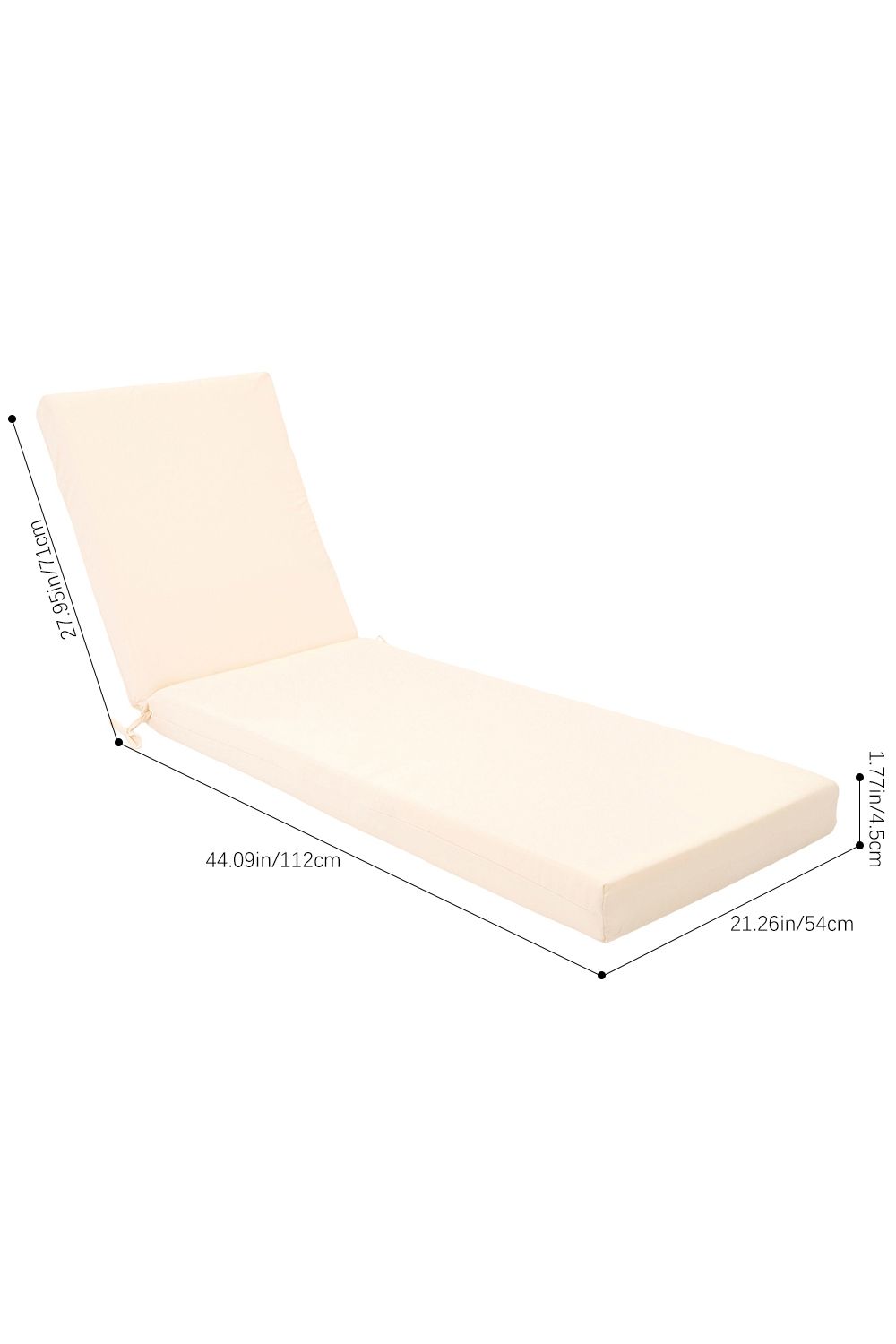 Living and Home Comfortable Outdoor Solid Color Bench Cushion image 11