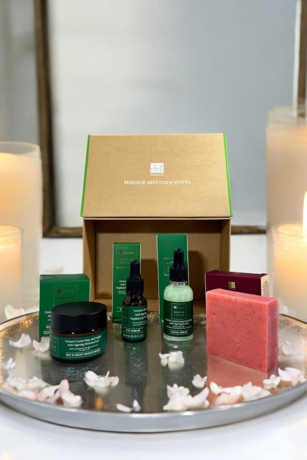 Dr. Botanicals Anti-Ageing Green Caviar Morning Skincare Spring Gift Set