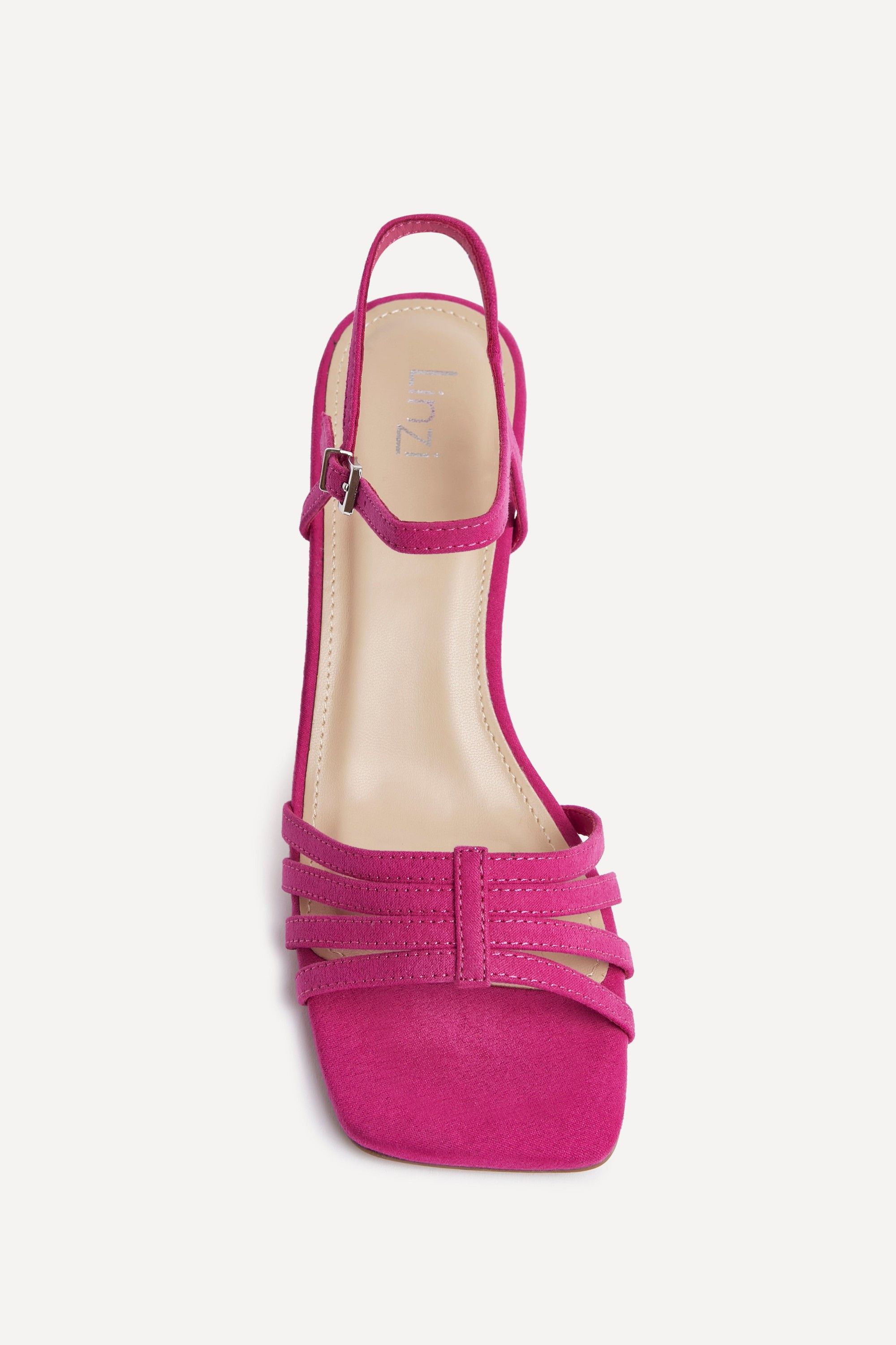 Linzi Annie Fuchsia Faux Suede Strappy Block Heel image 4