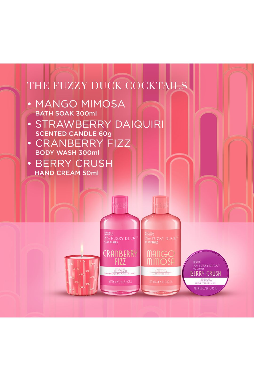 Baylis & Harding The Fuzzy Duck Cotswold Cocktails Luxury Candlelit Bathing Gift Set Multi image 4