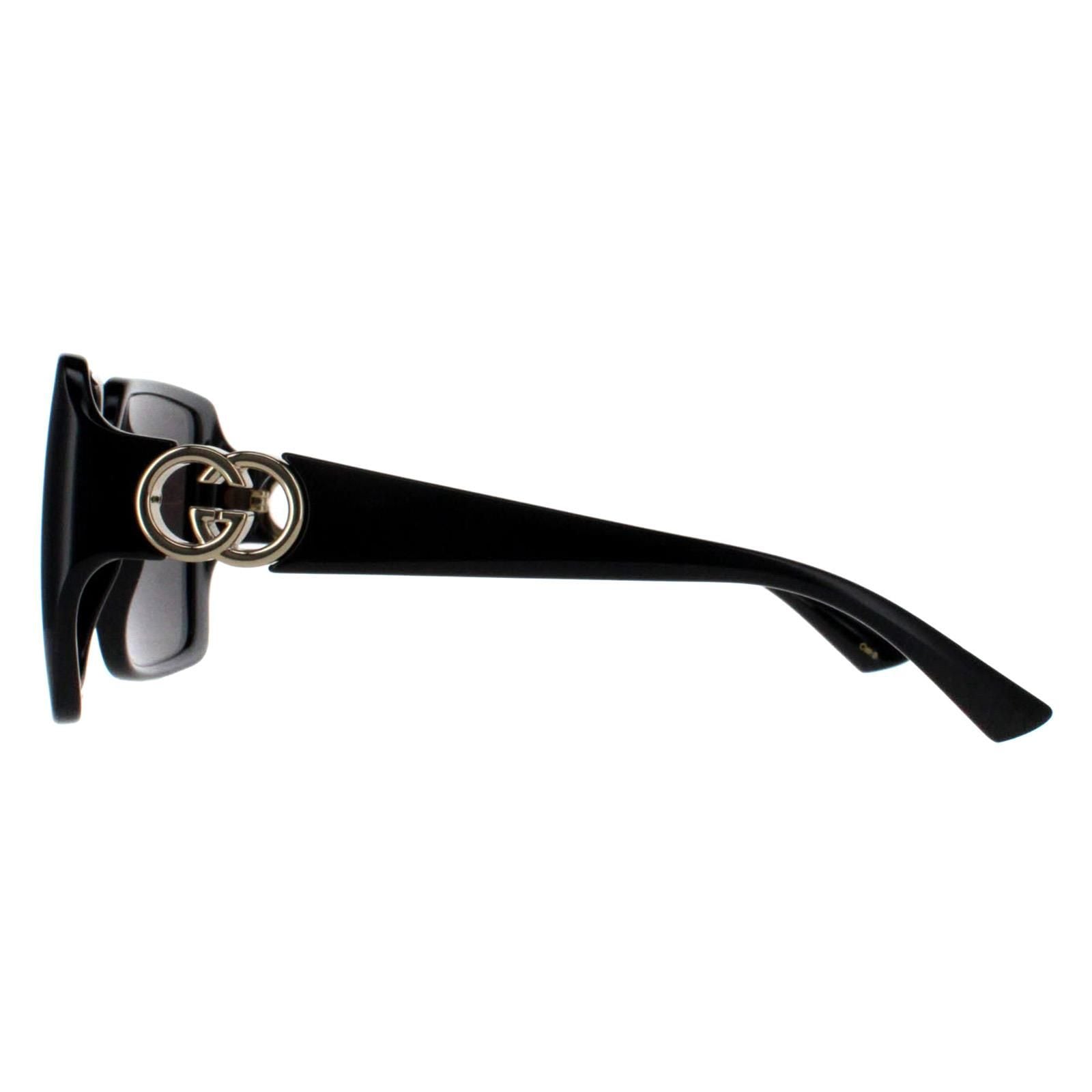 Gucci Square Black with Gold Grey GG1692S image 3