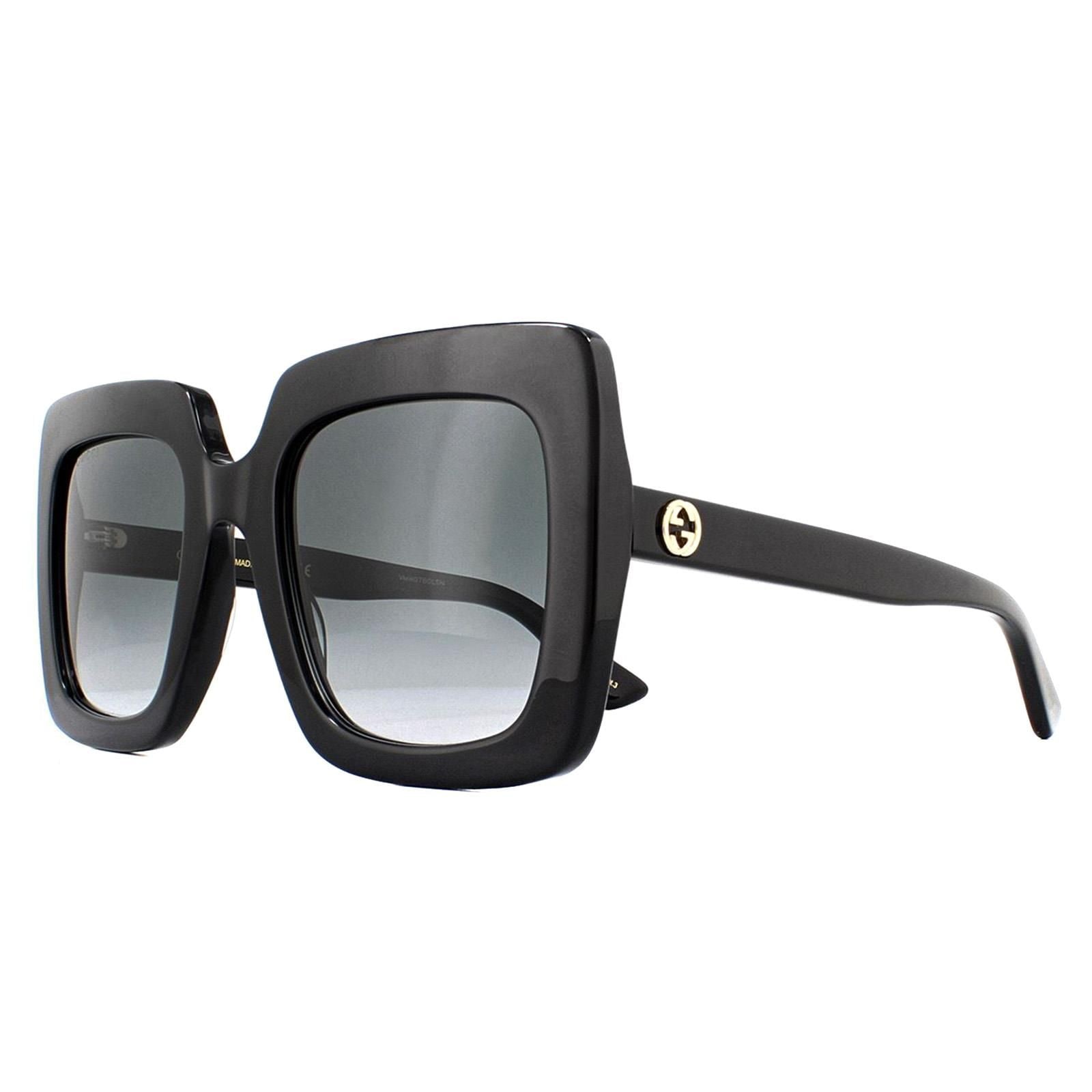 Gucci Square Black Grey Gradient Sunglasses image 2