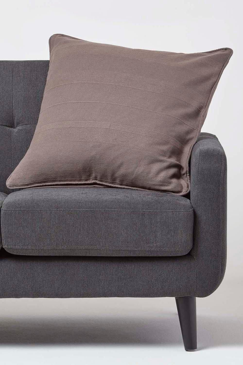 Homescapes Cotton Rajput Ribbed Cushion Cover image 4