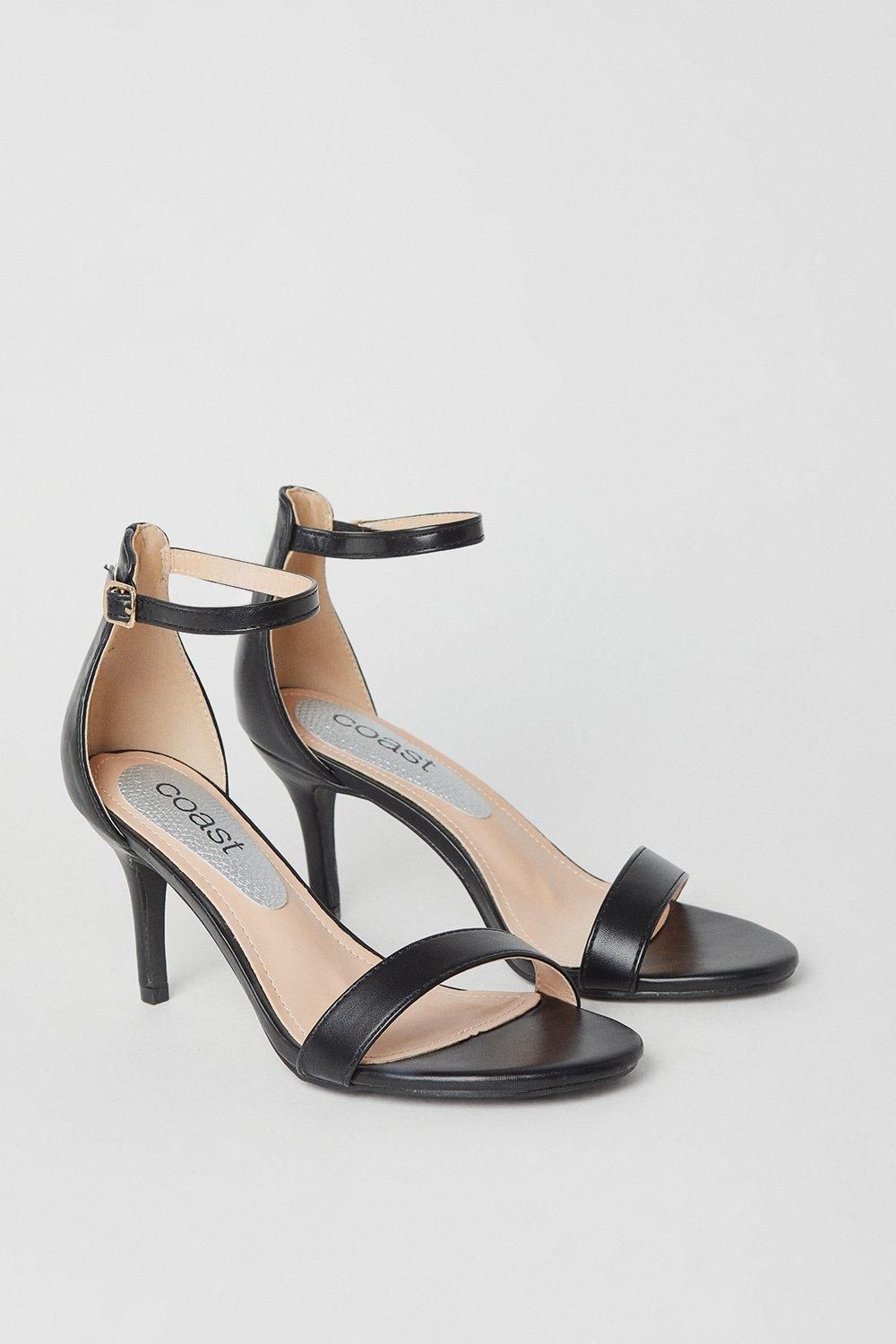 Coast Trinnie Barely There Stiletto Heeled Sandals Black image 3