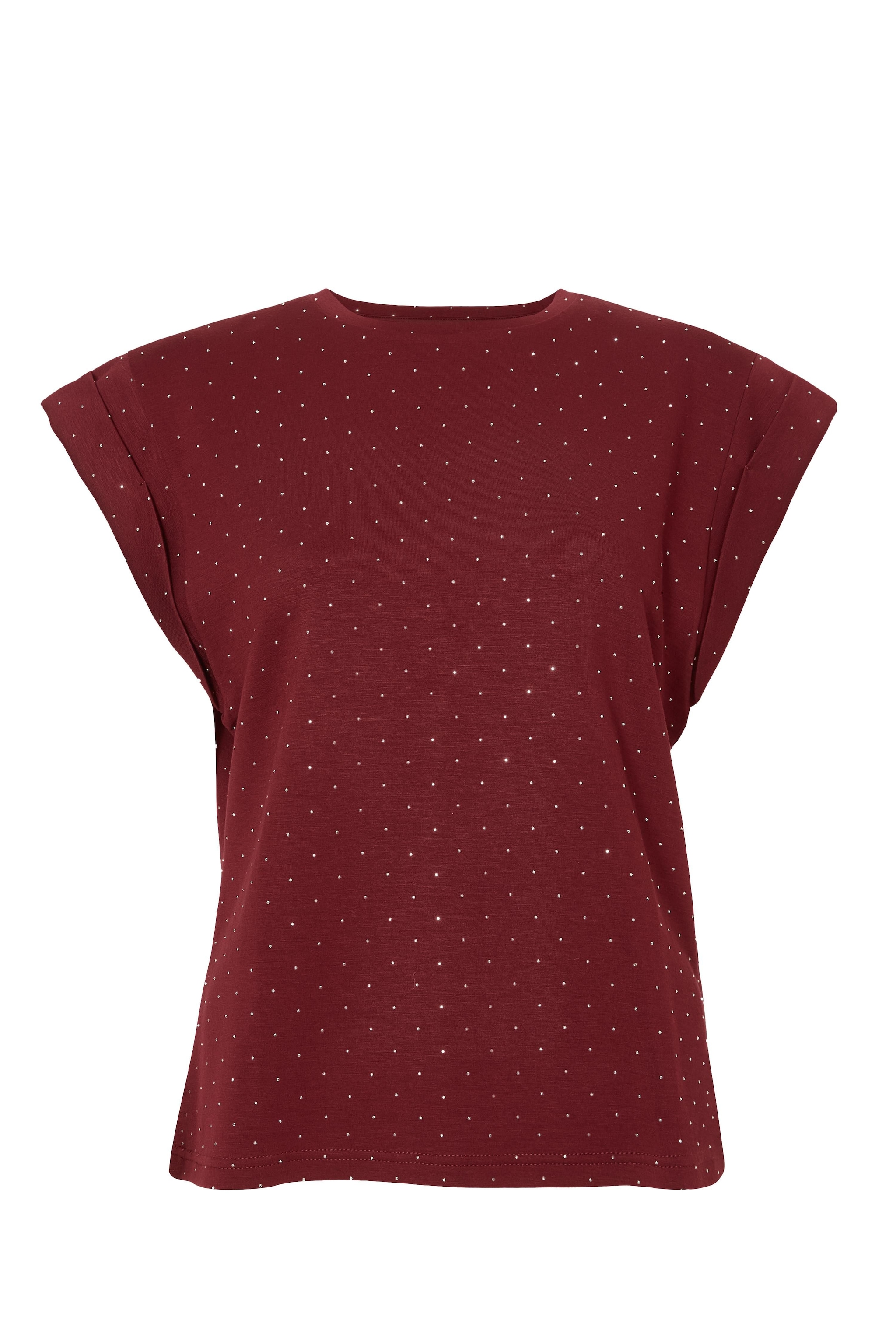 Quiz Burgundy Stud Detail Top image 4