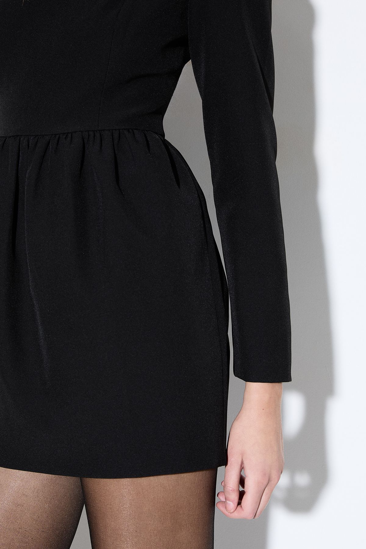 MissPap Tailored Tulip Hem Mini Dress Black image 4