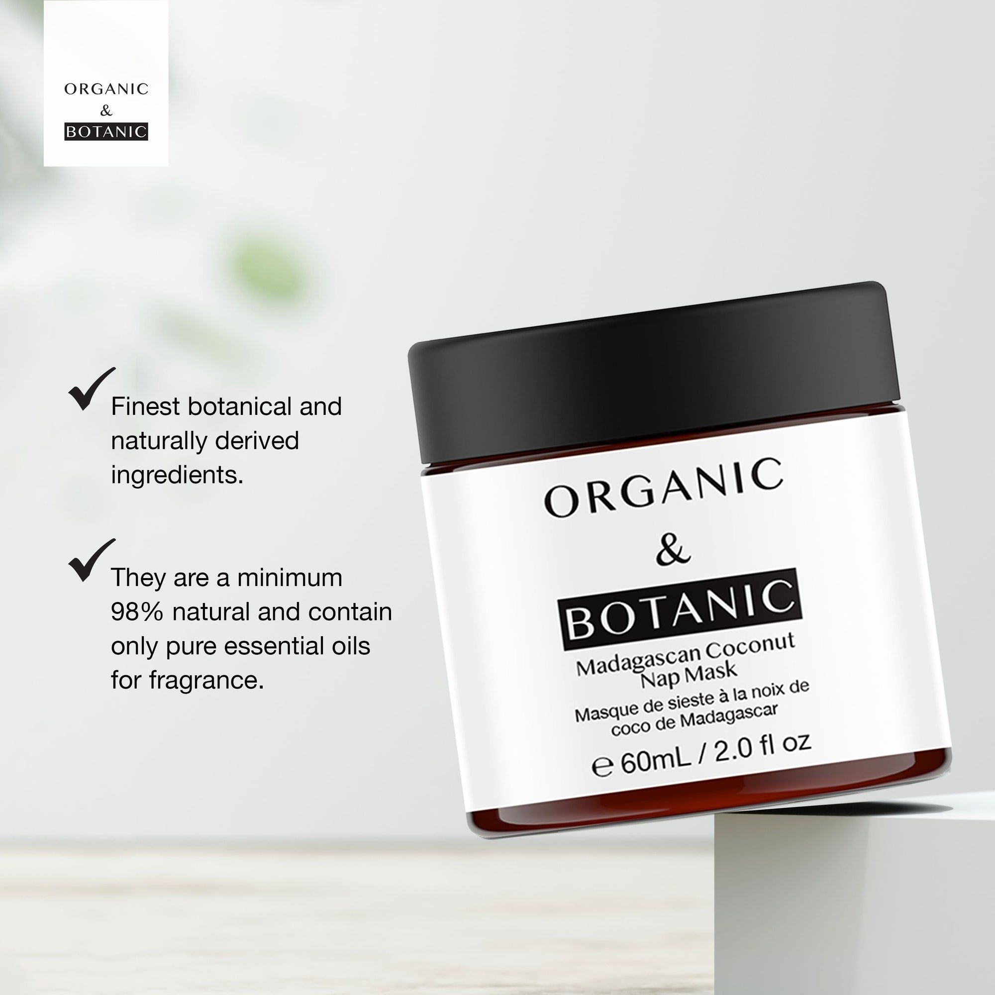 Organic & Botanic Madagascan Coconut Nap Mask 60ml x 2 Duo Pack image 5